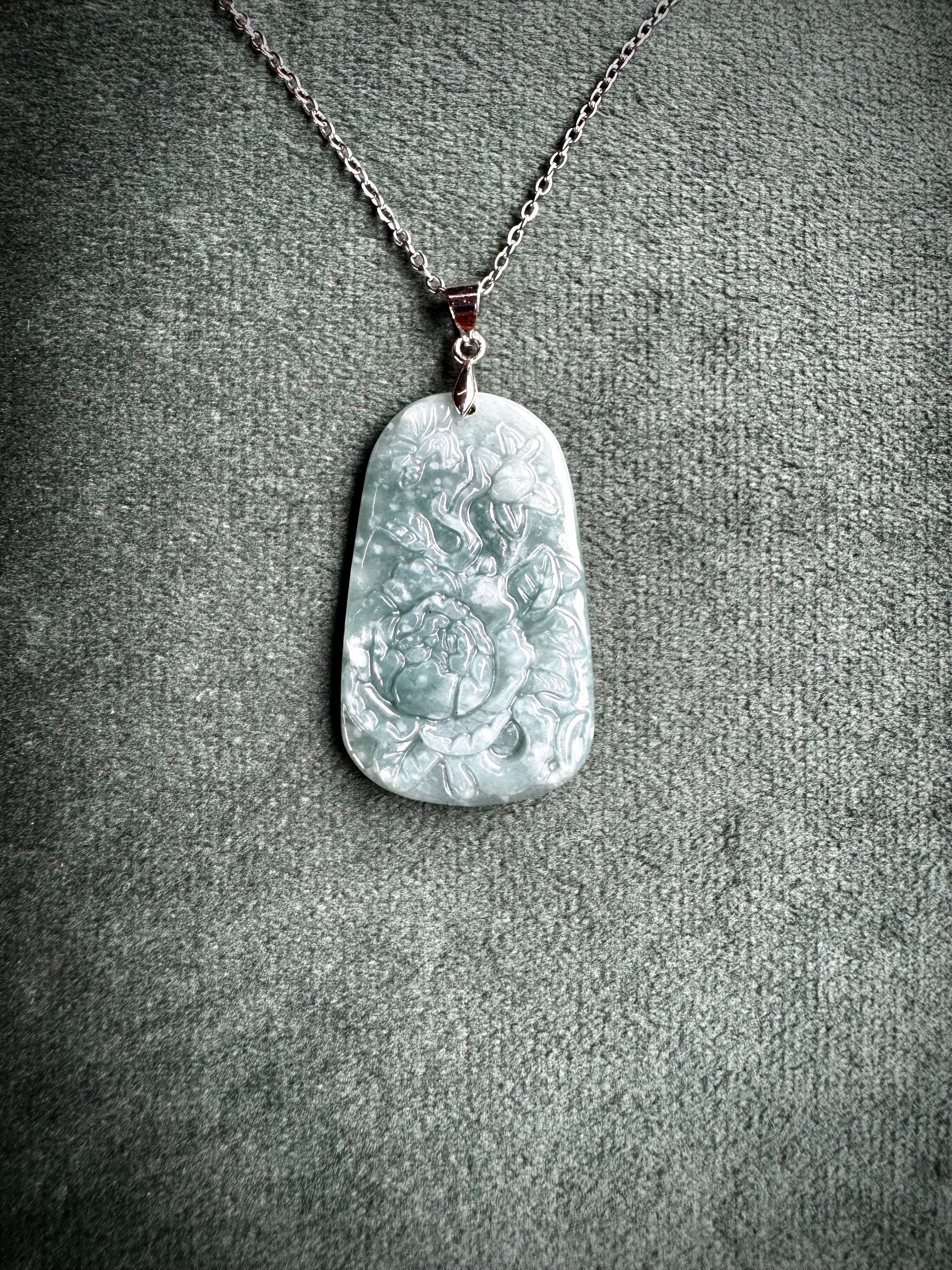 Jade Lotus Pendant