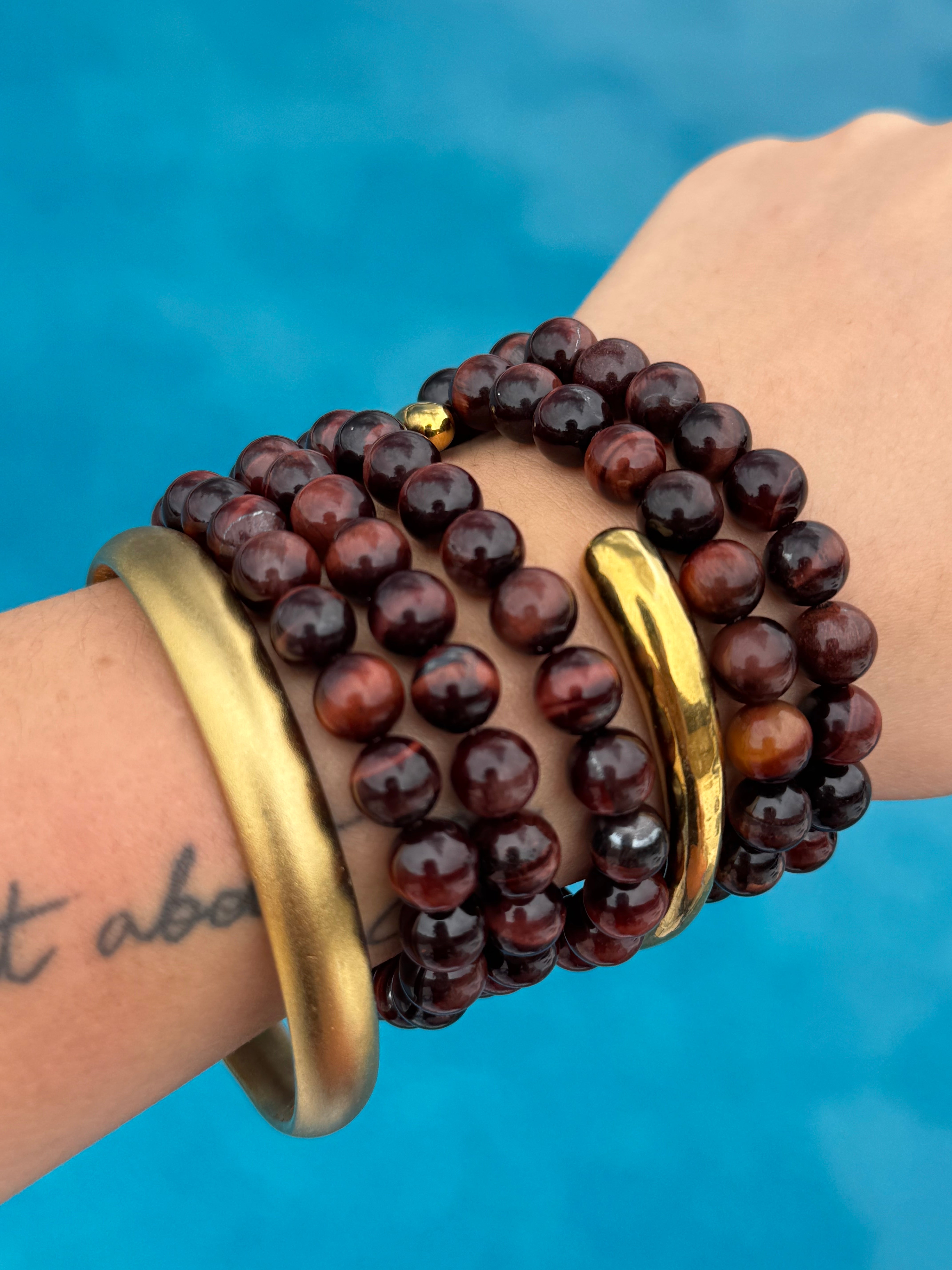 Red Tiger Eyes Gemstone bracelet