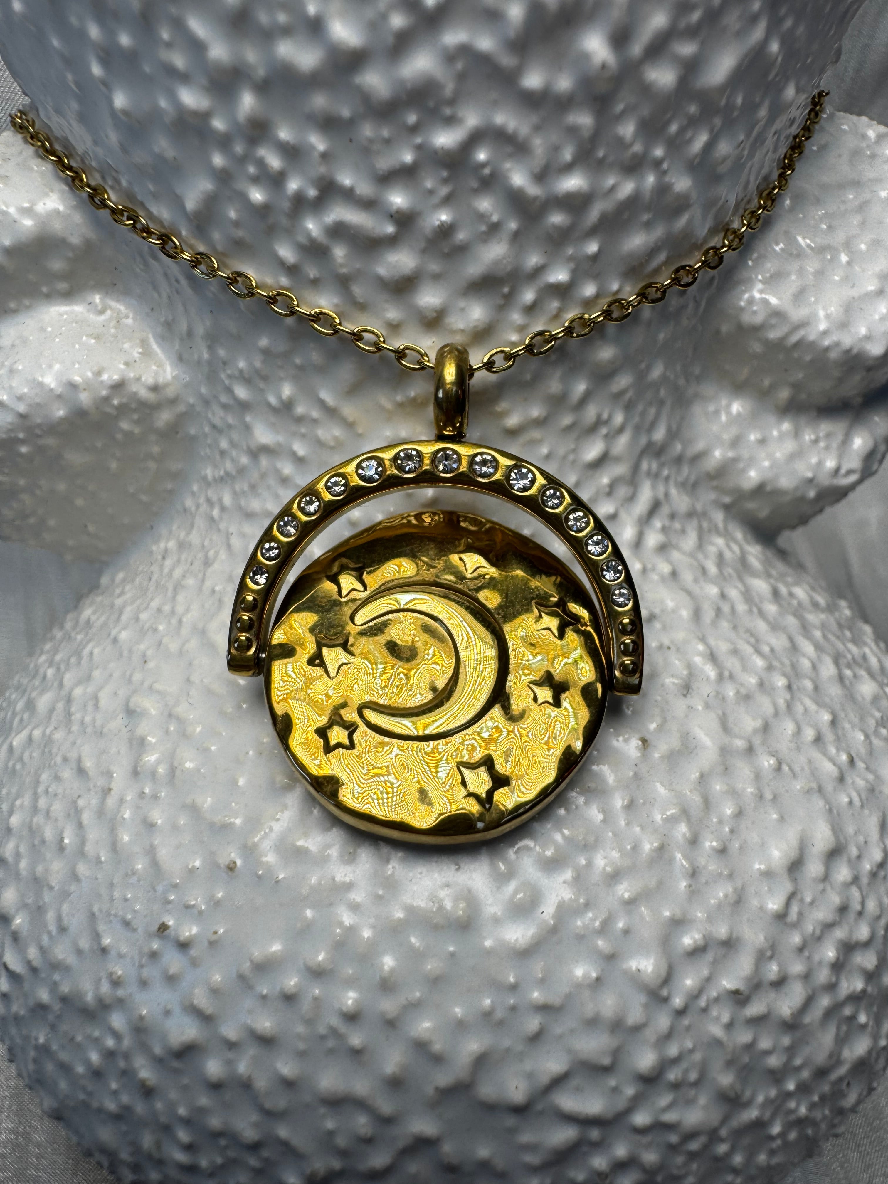 Sun and Moon Fidget necklace