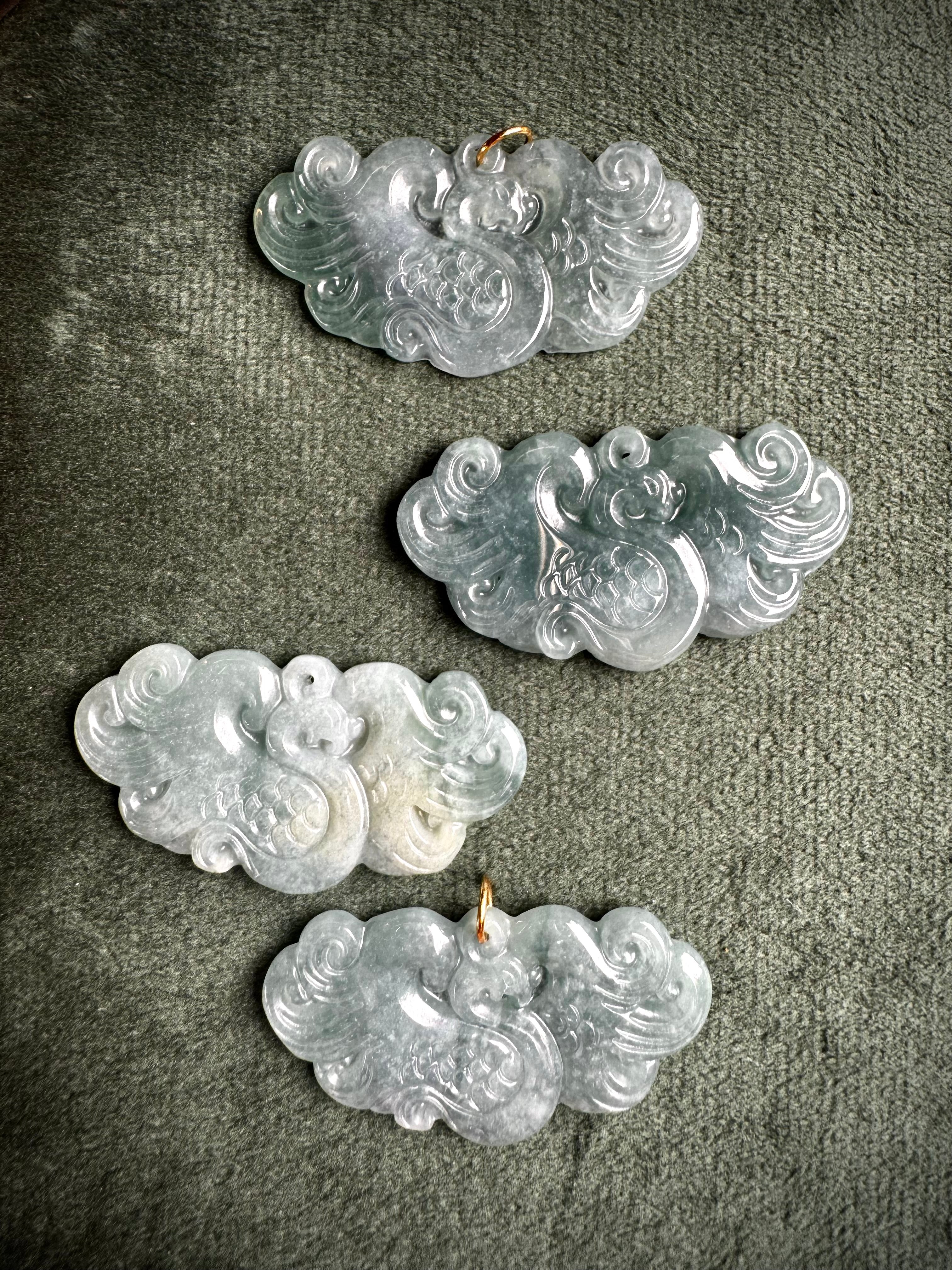 Blue Jade Phoenix Pendant