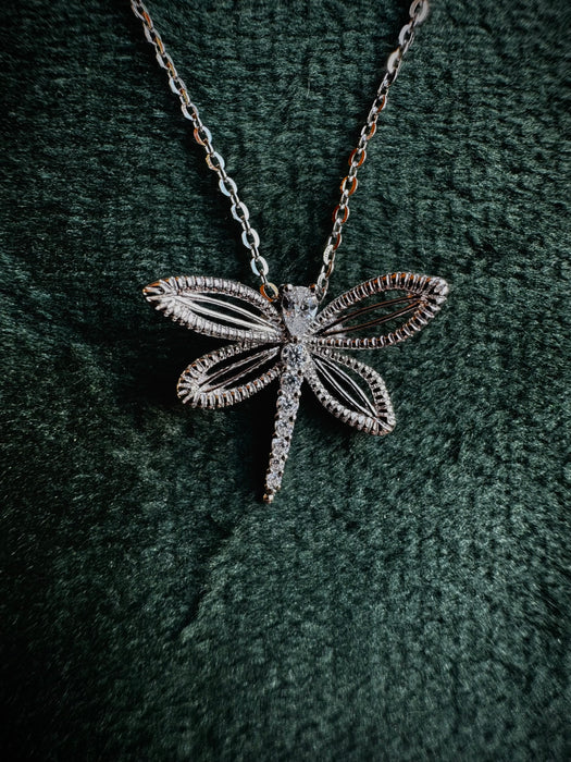 S925 Sparkling Dragonfly Necklace