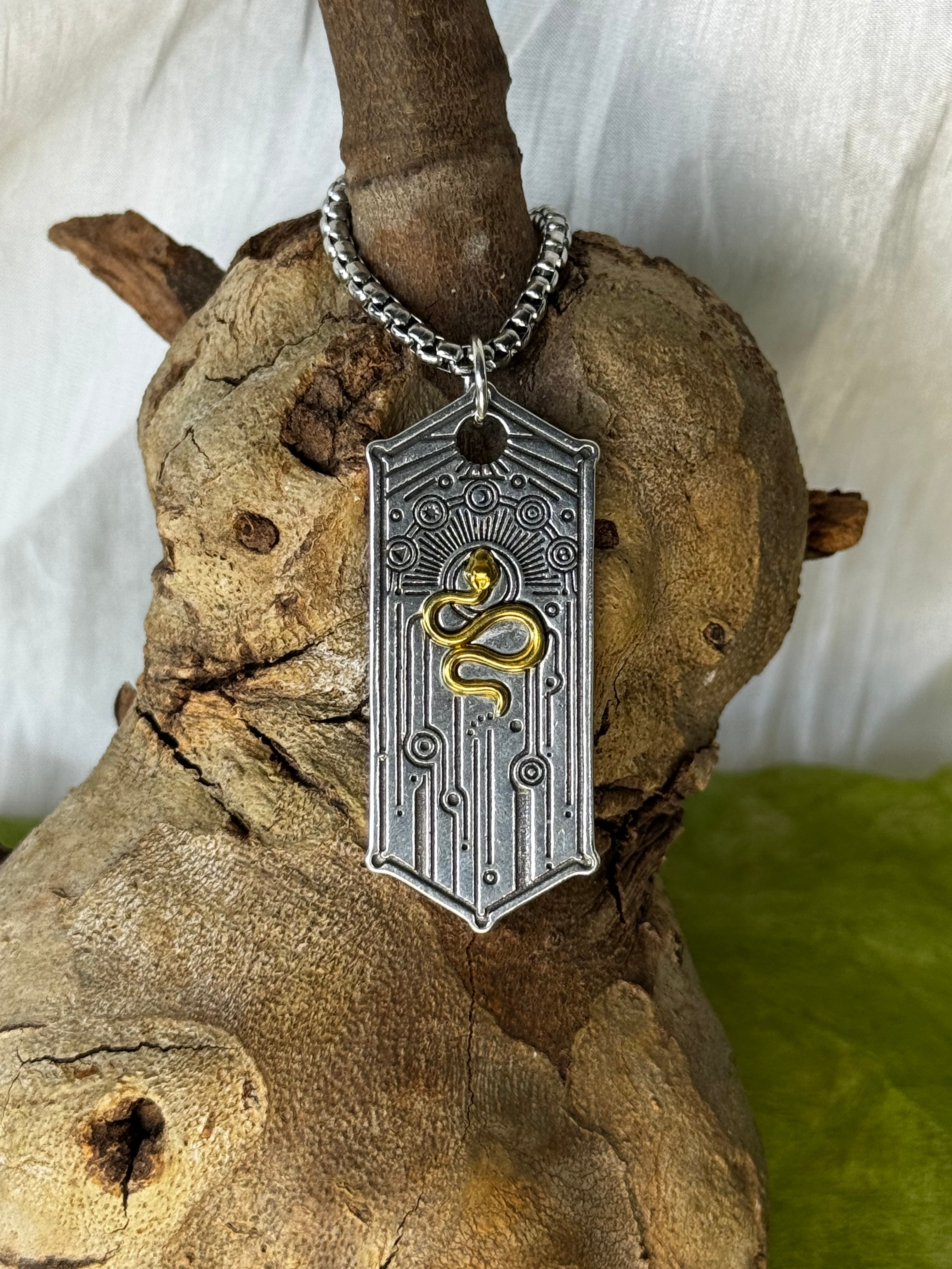 Snake Flag Stainless Steel Pendant