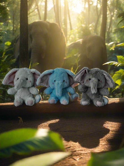 Baby Elephant Plush Keyring