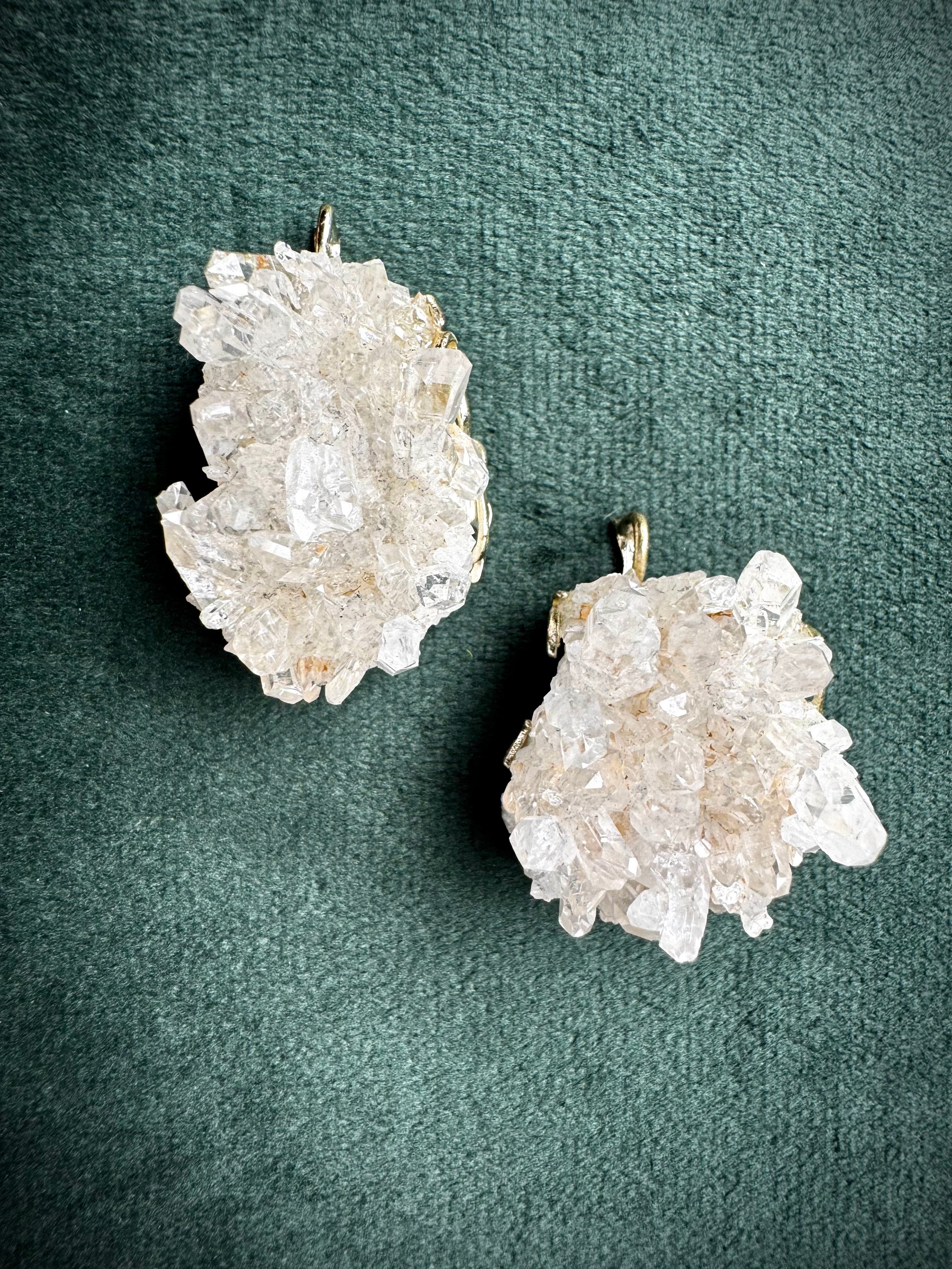 S925 clear Quartz Clusters