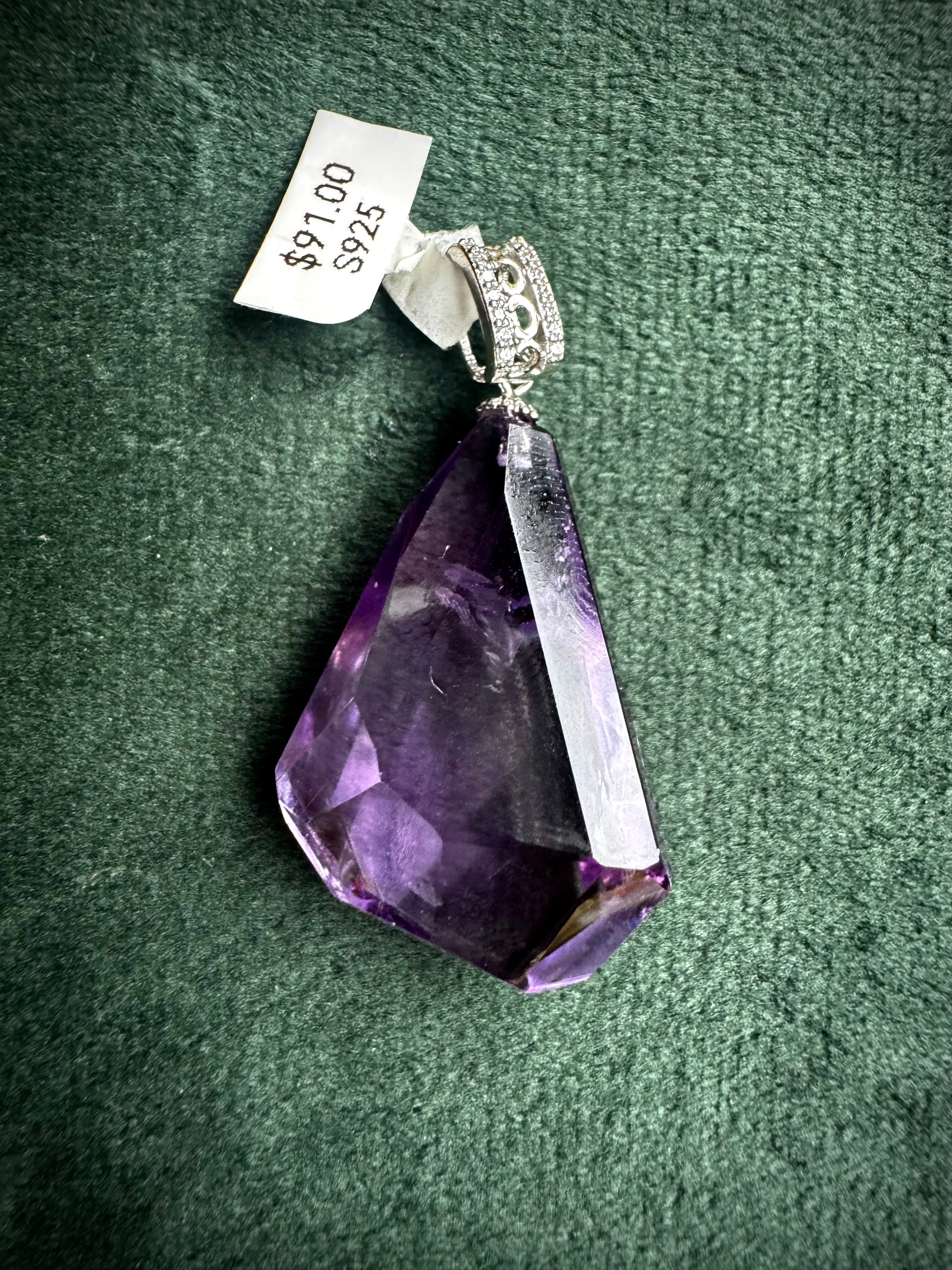 AA Grade Amethyst Pendant
