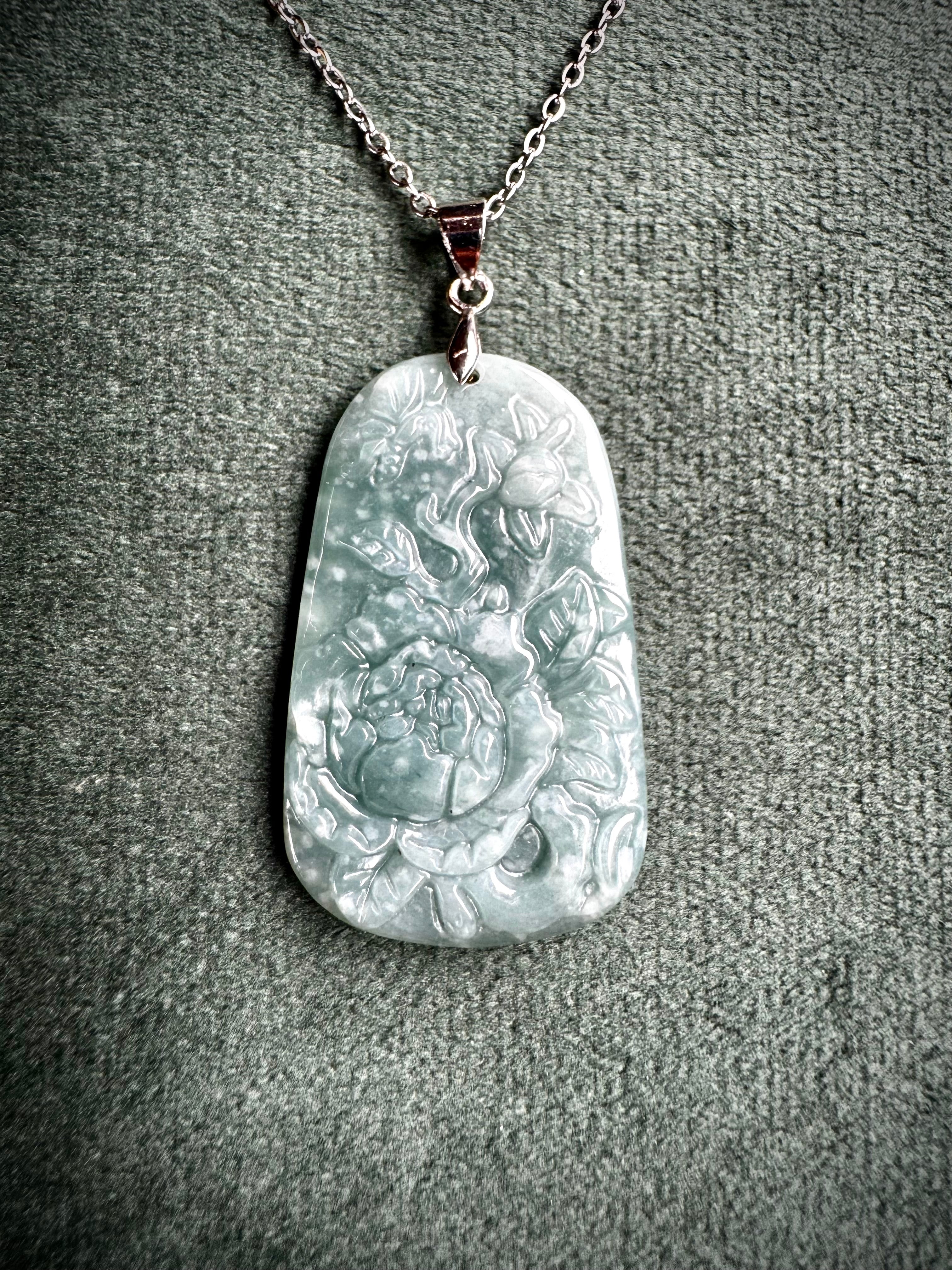 Jade Lotus Pendant