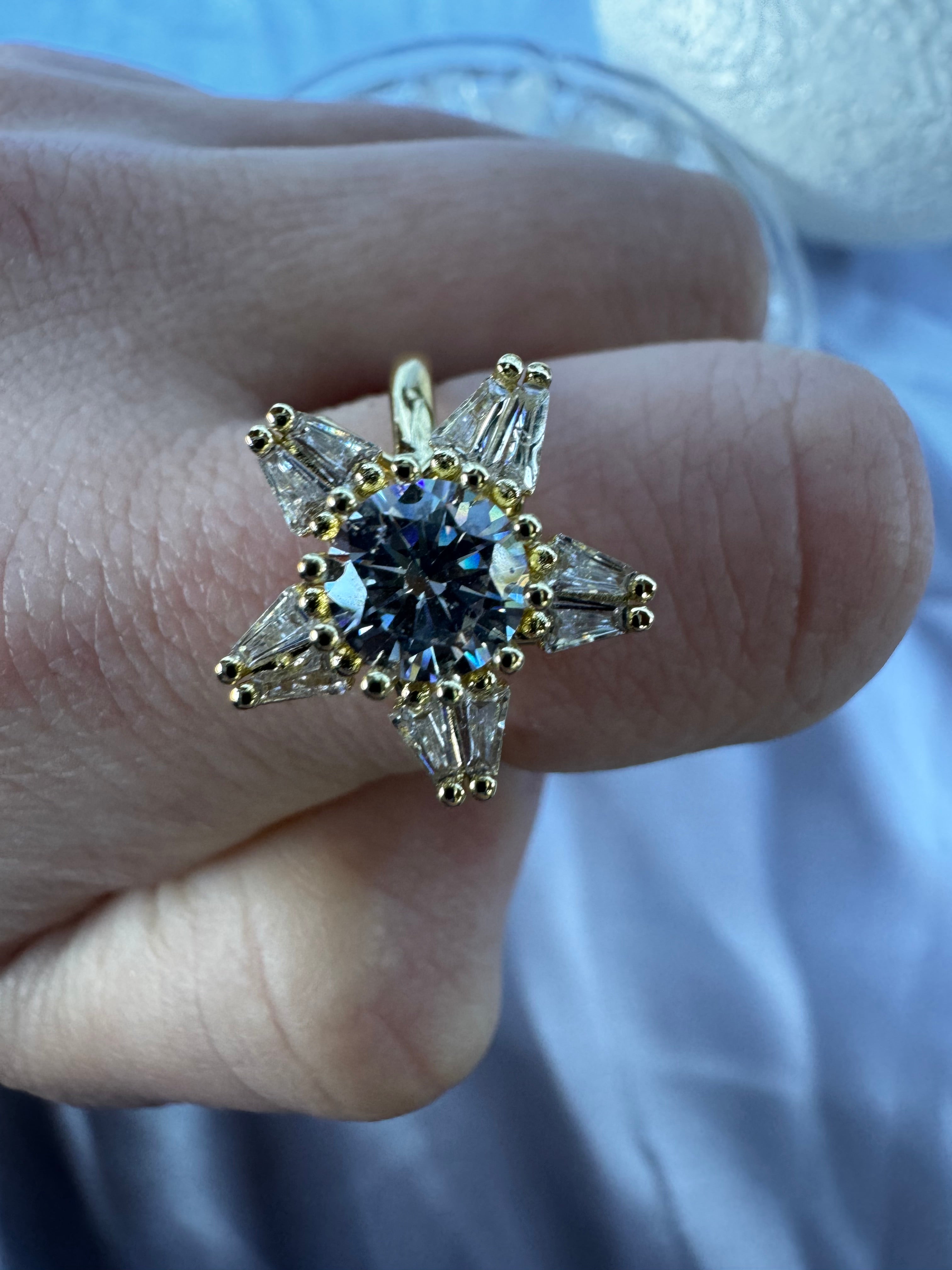 5 Star Zirconia Fidget Ring
