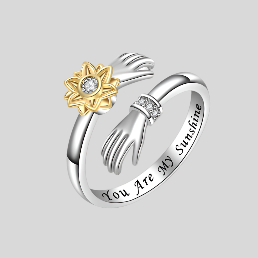 Gold/Silver Hug fidget ring