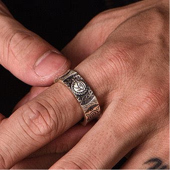Gothic Horus Eyes Suns S925 silver Ring