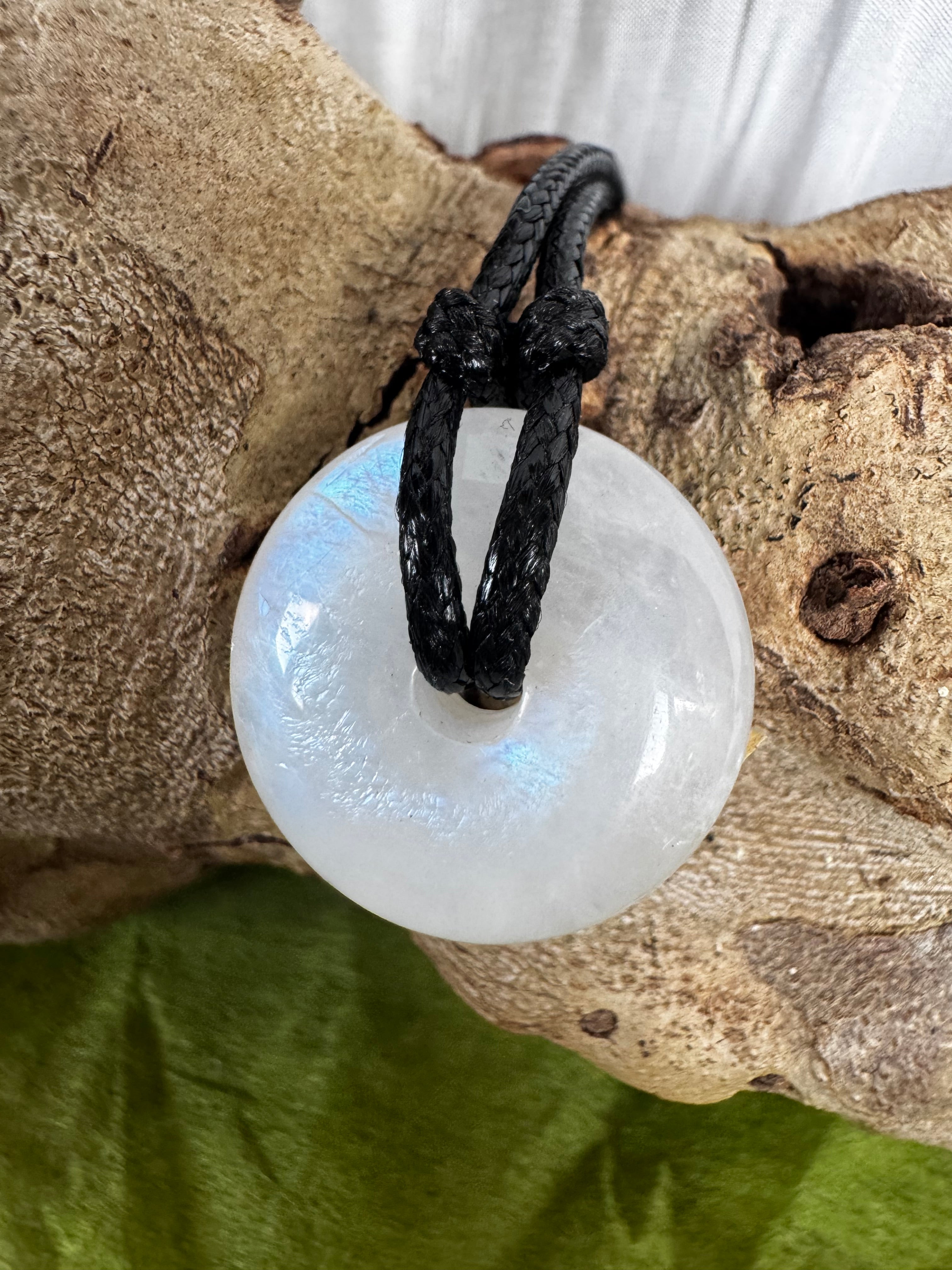 Moonstone Doughnut Pendant