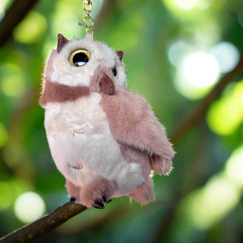 Owl 12cm Plush Keyring