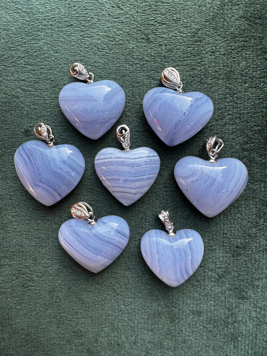 Blue Lace Agate Heart