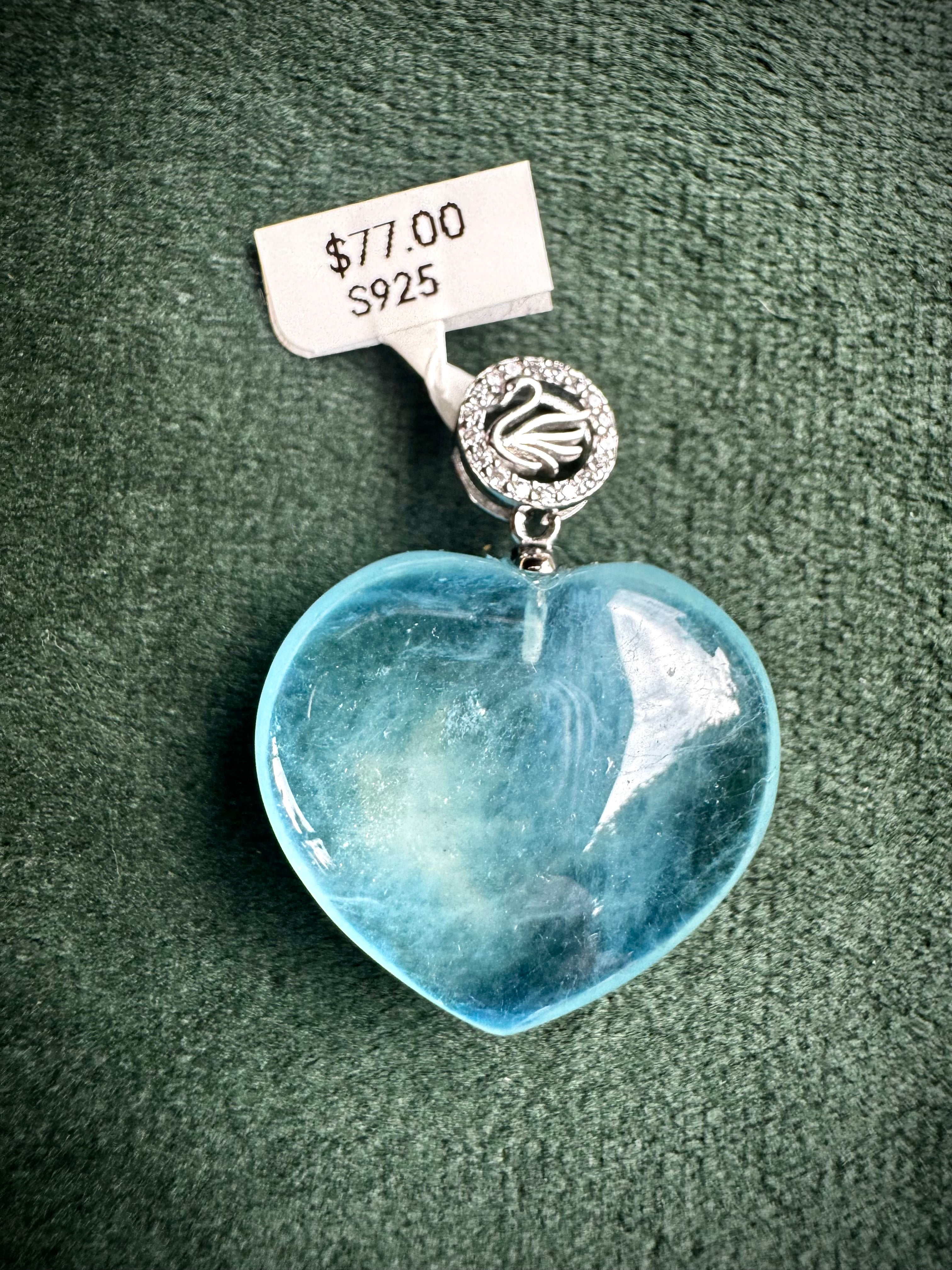 A Grade Aquamarine Hearts