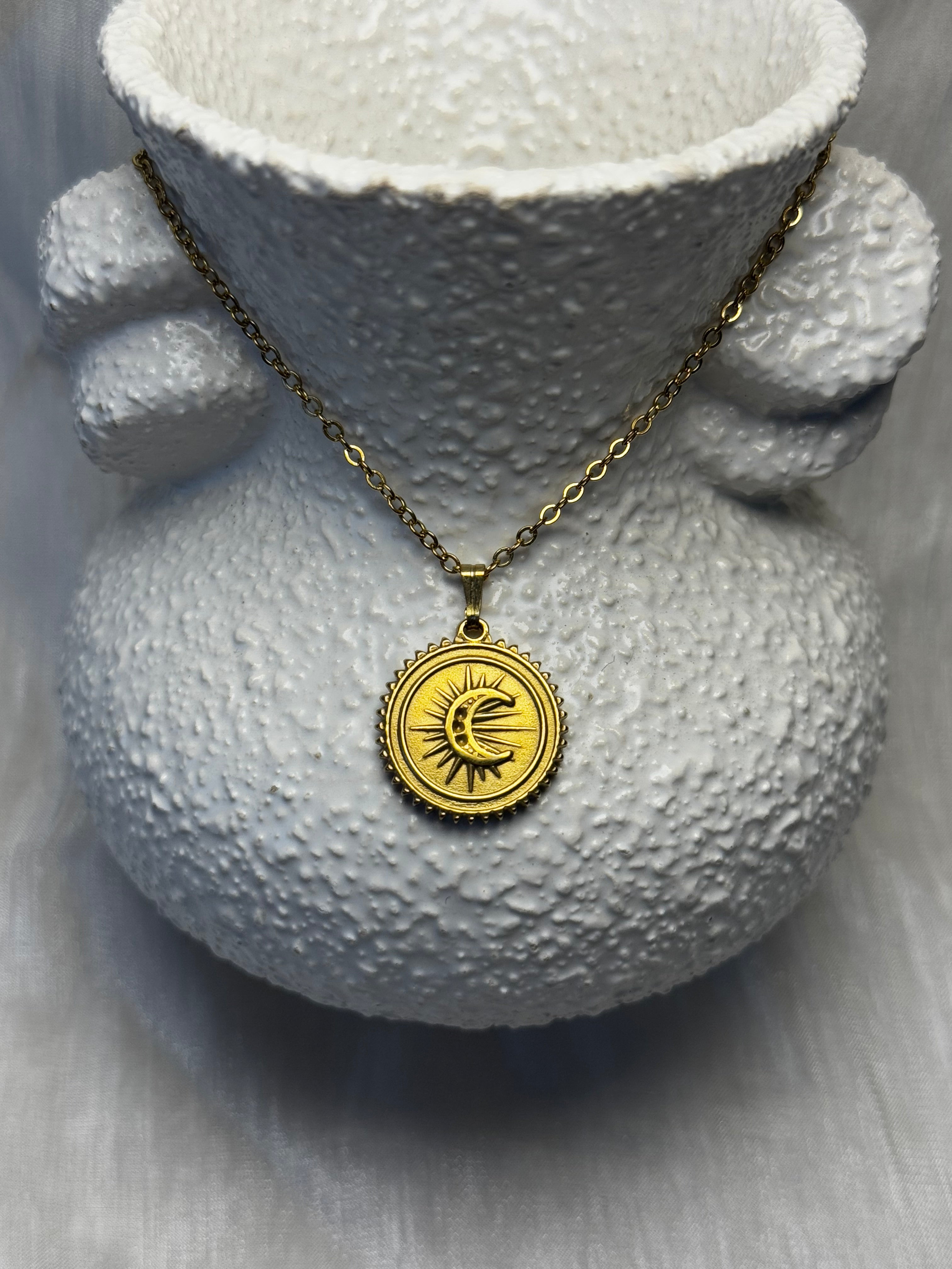 Gold or Silver Moon Pendant