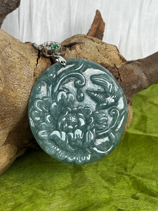 Jade Lotus Pendant
