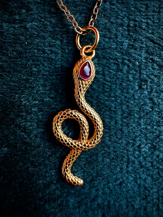 Ruby Snake Pendant