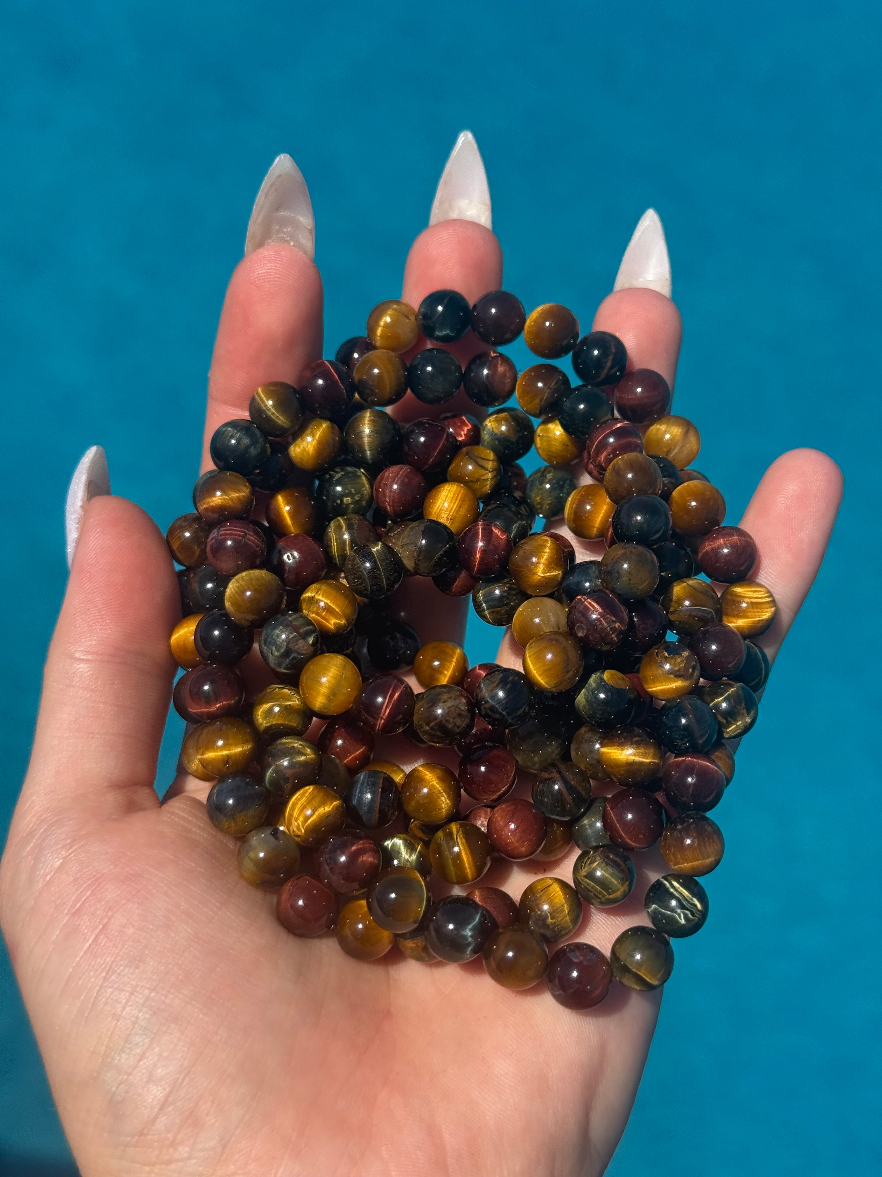 Multi Color Tiger Eyes Gemstone bracelet