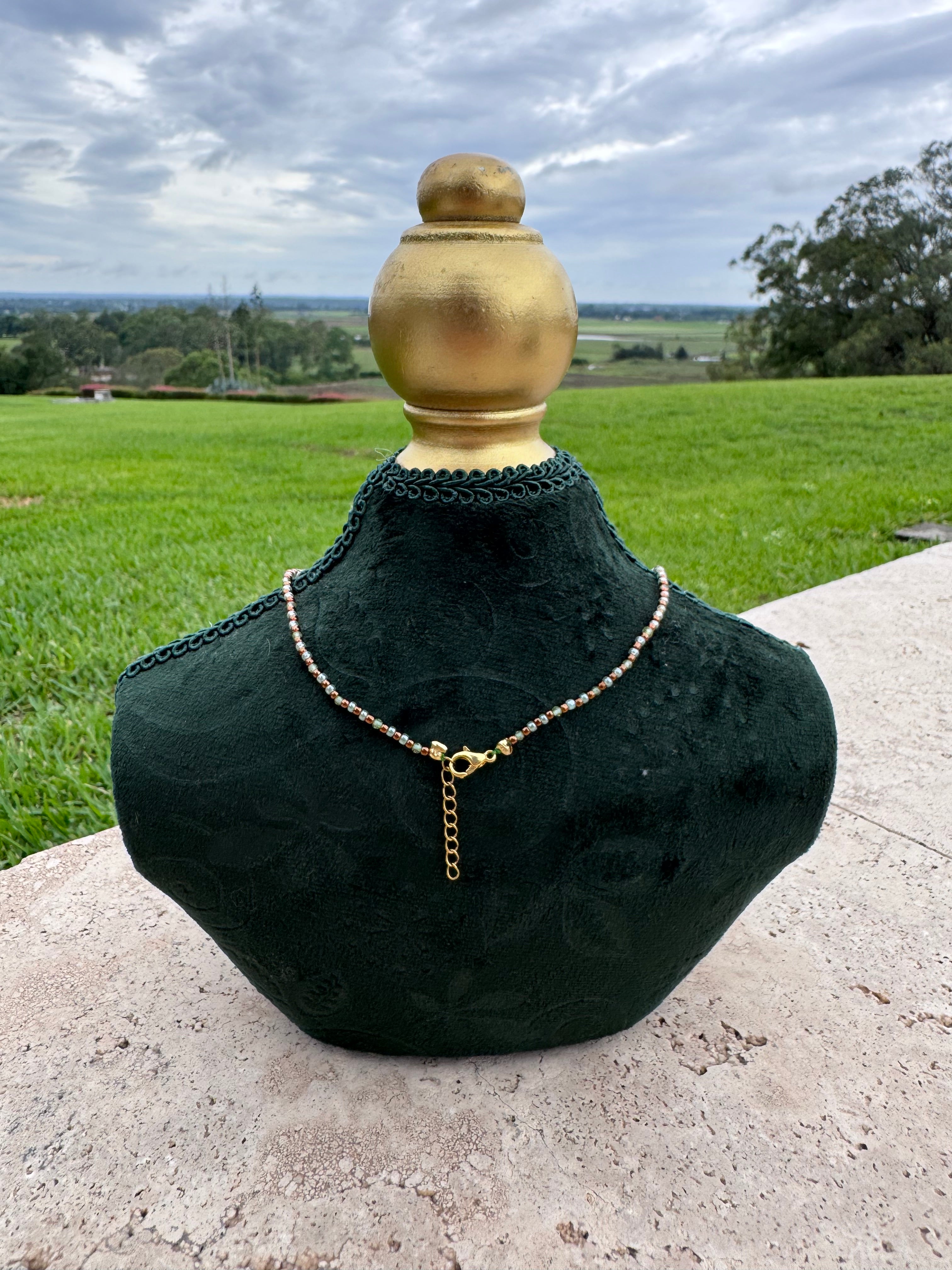 Peridot & Tiger’s Eye Tree of Life Choker