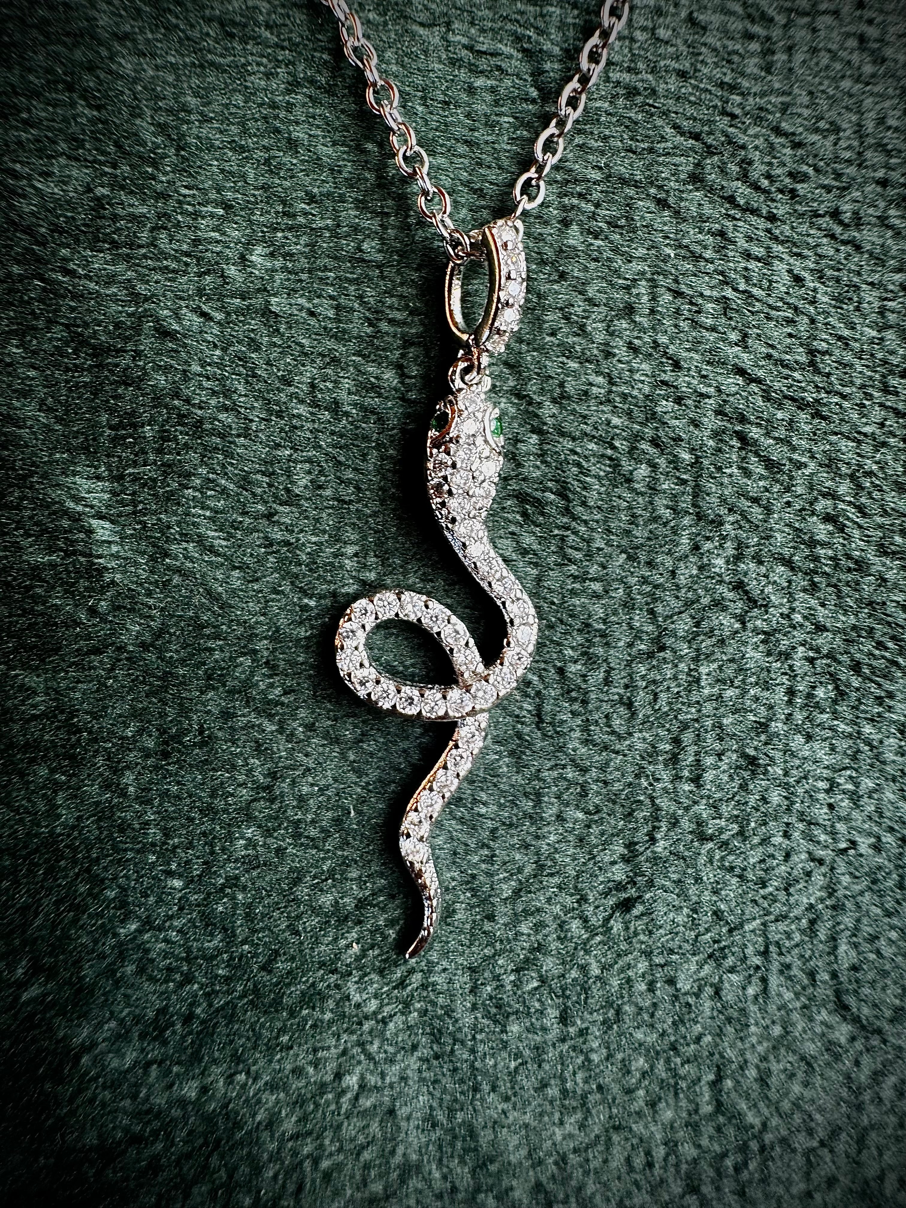 Silver Plated Snake Necklace