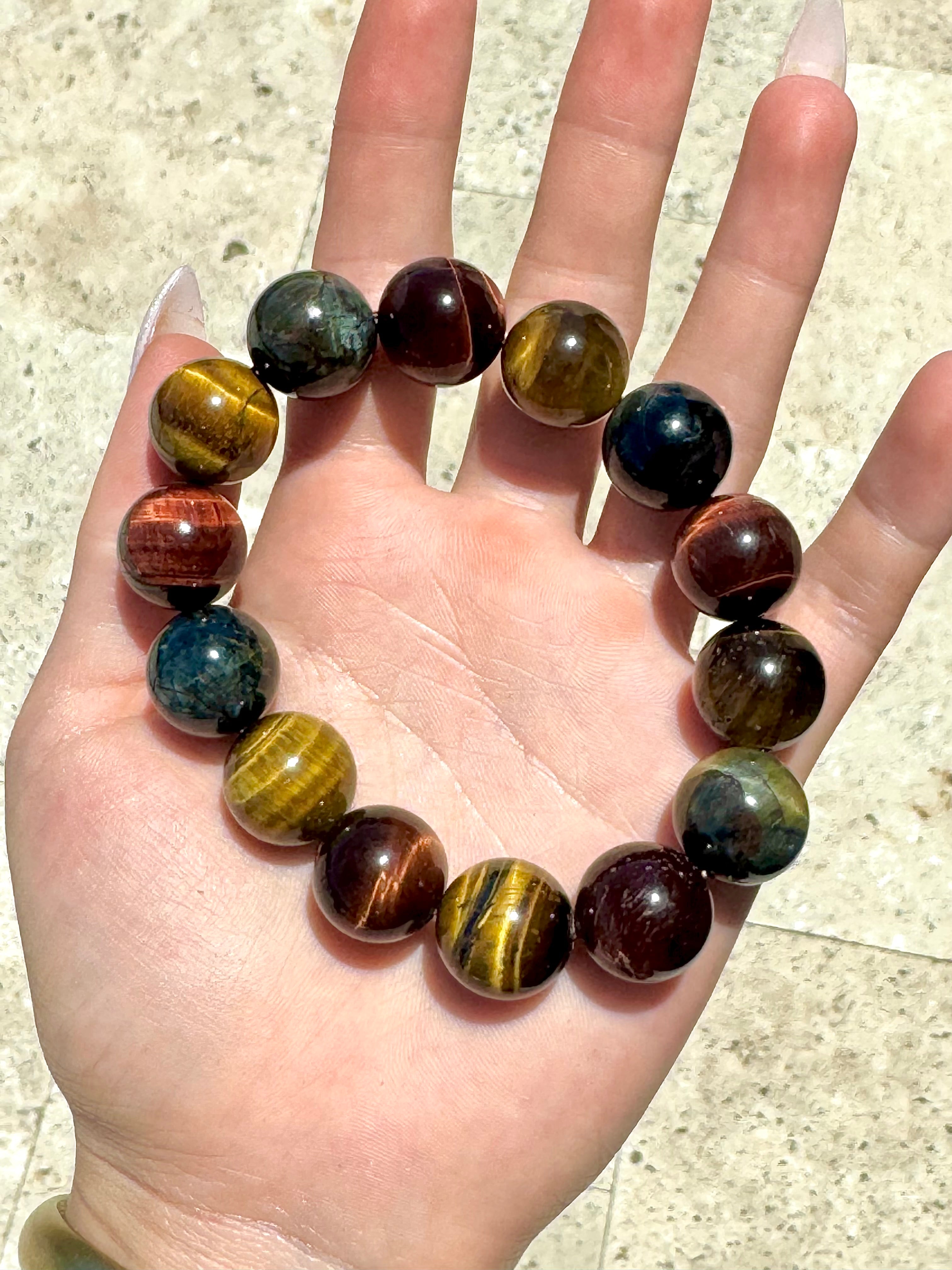 Multi Color Tiger Eyes Gemstone bracelet