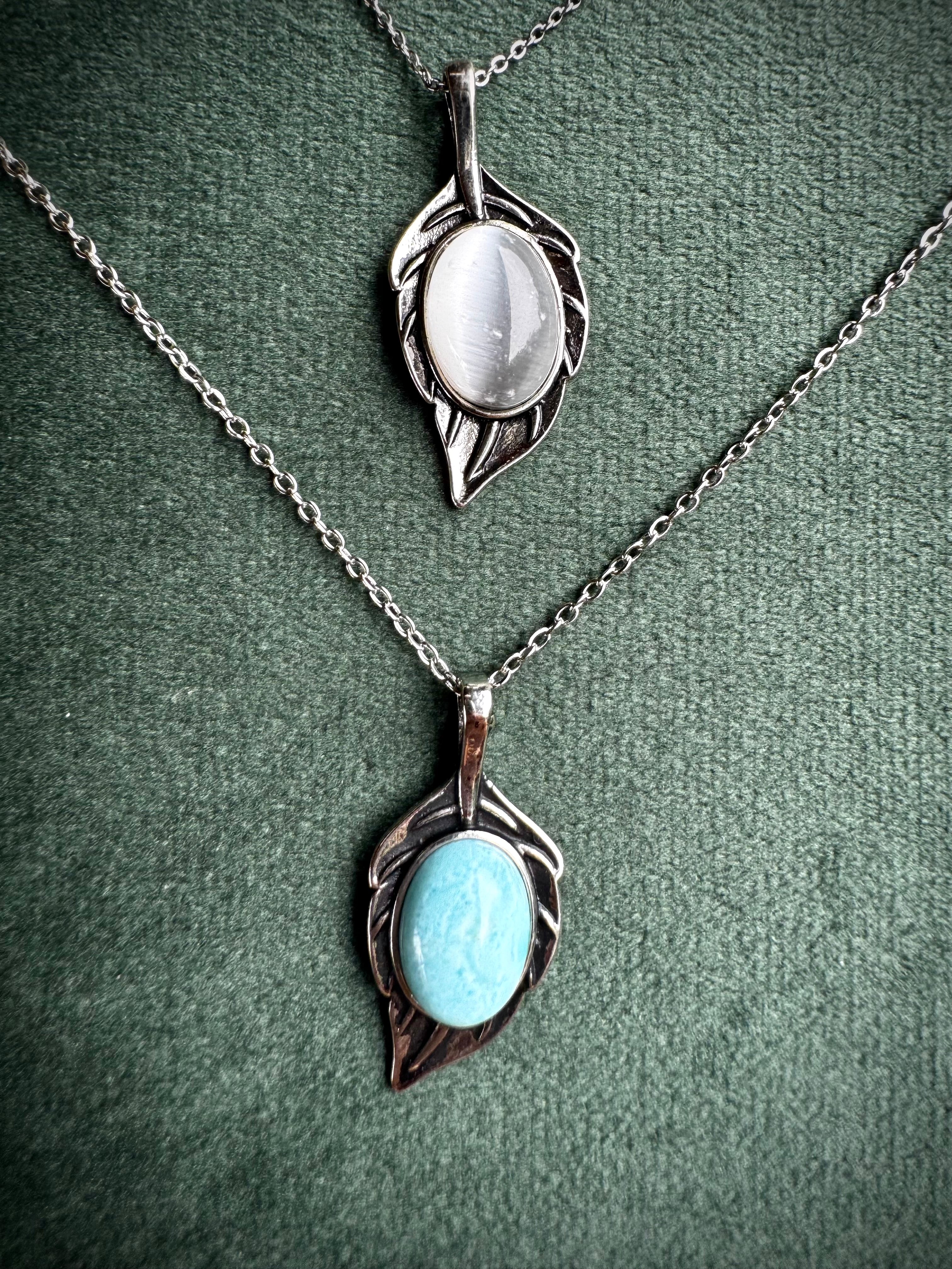 Larimar or Selenite Leaves