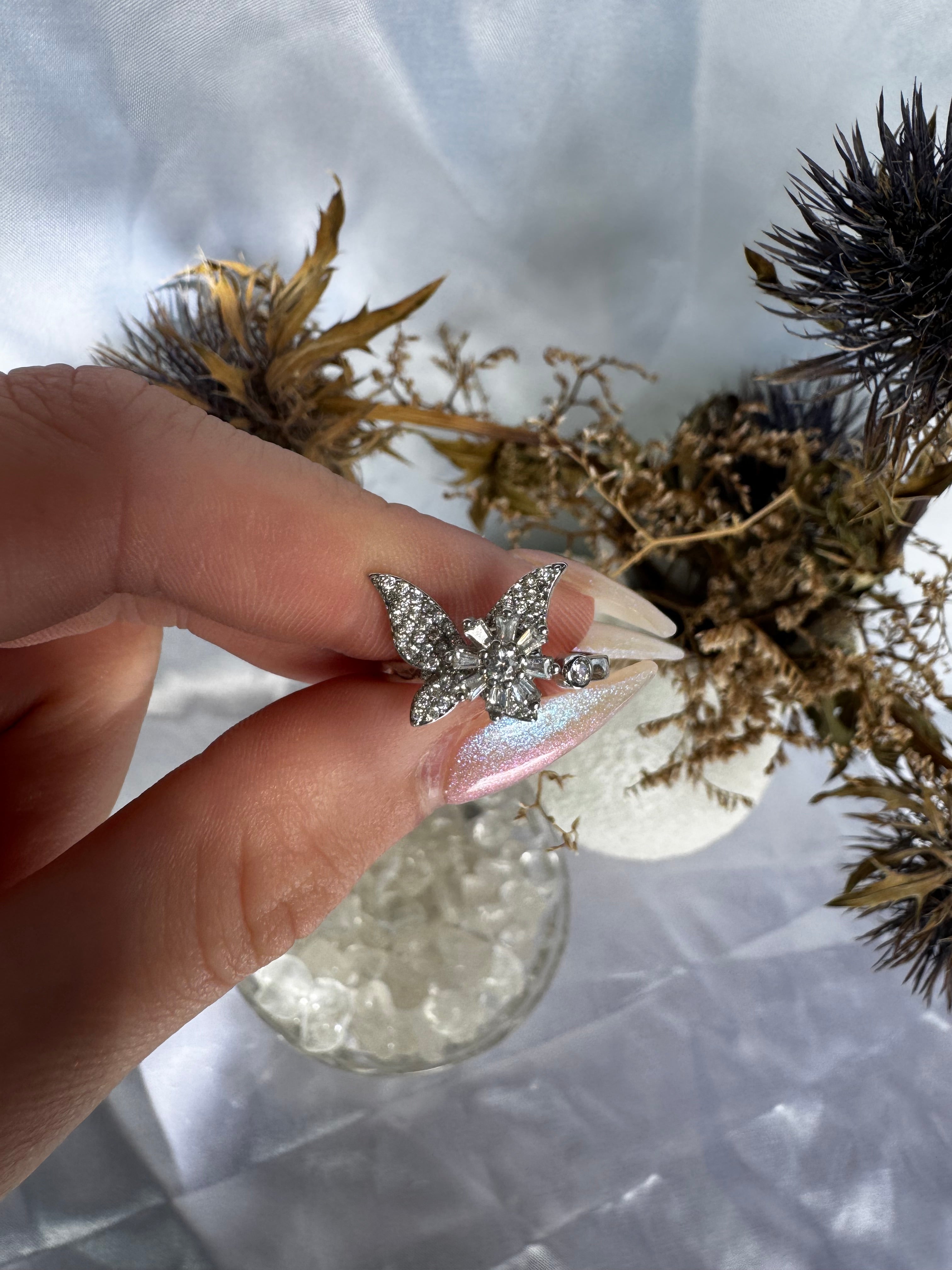 Silver / Gold Butterfly Fidget Ring