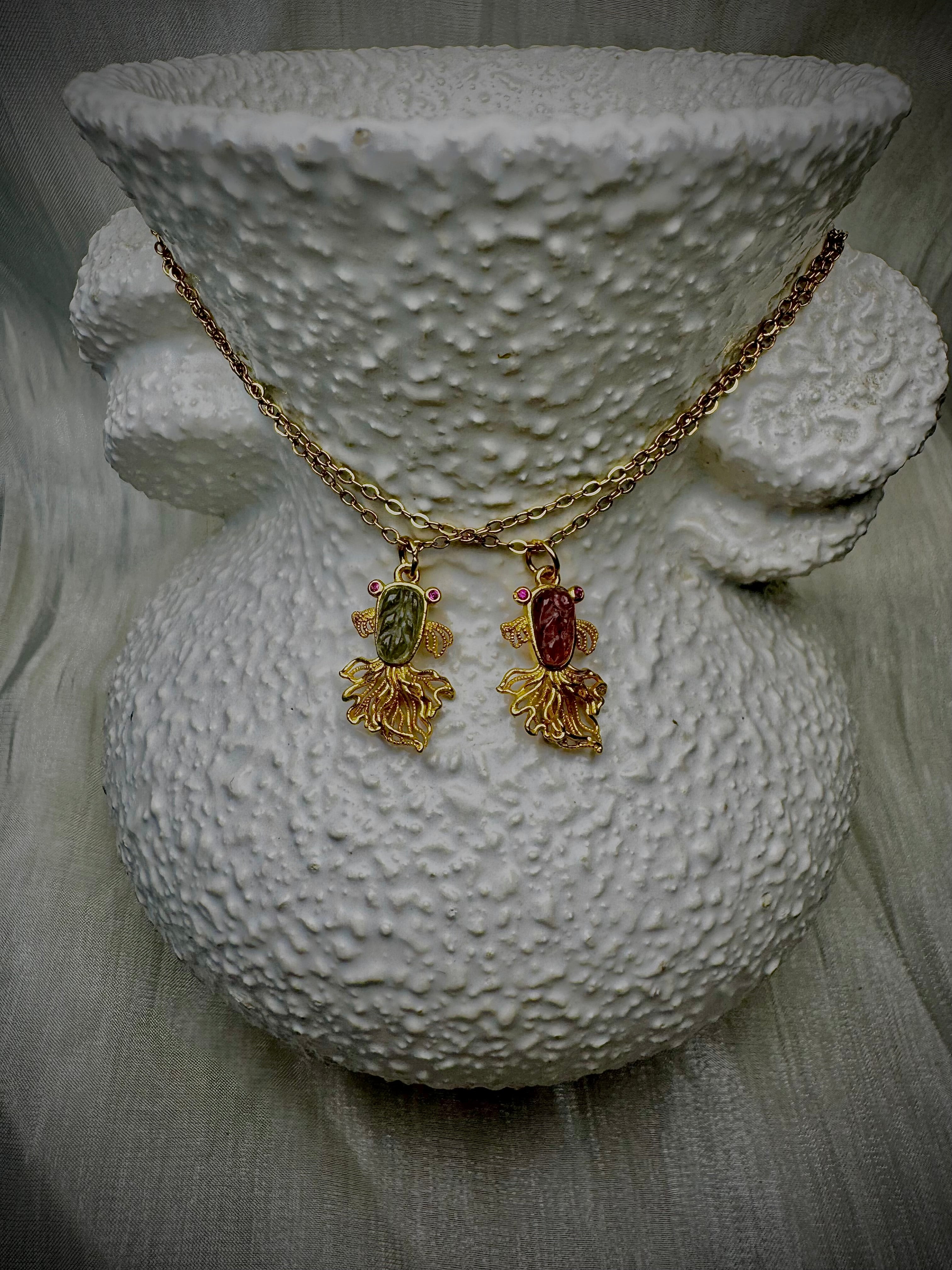 MINI Tourmaline Goldfish S925