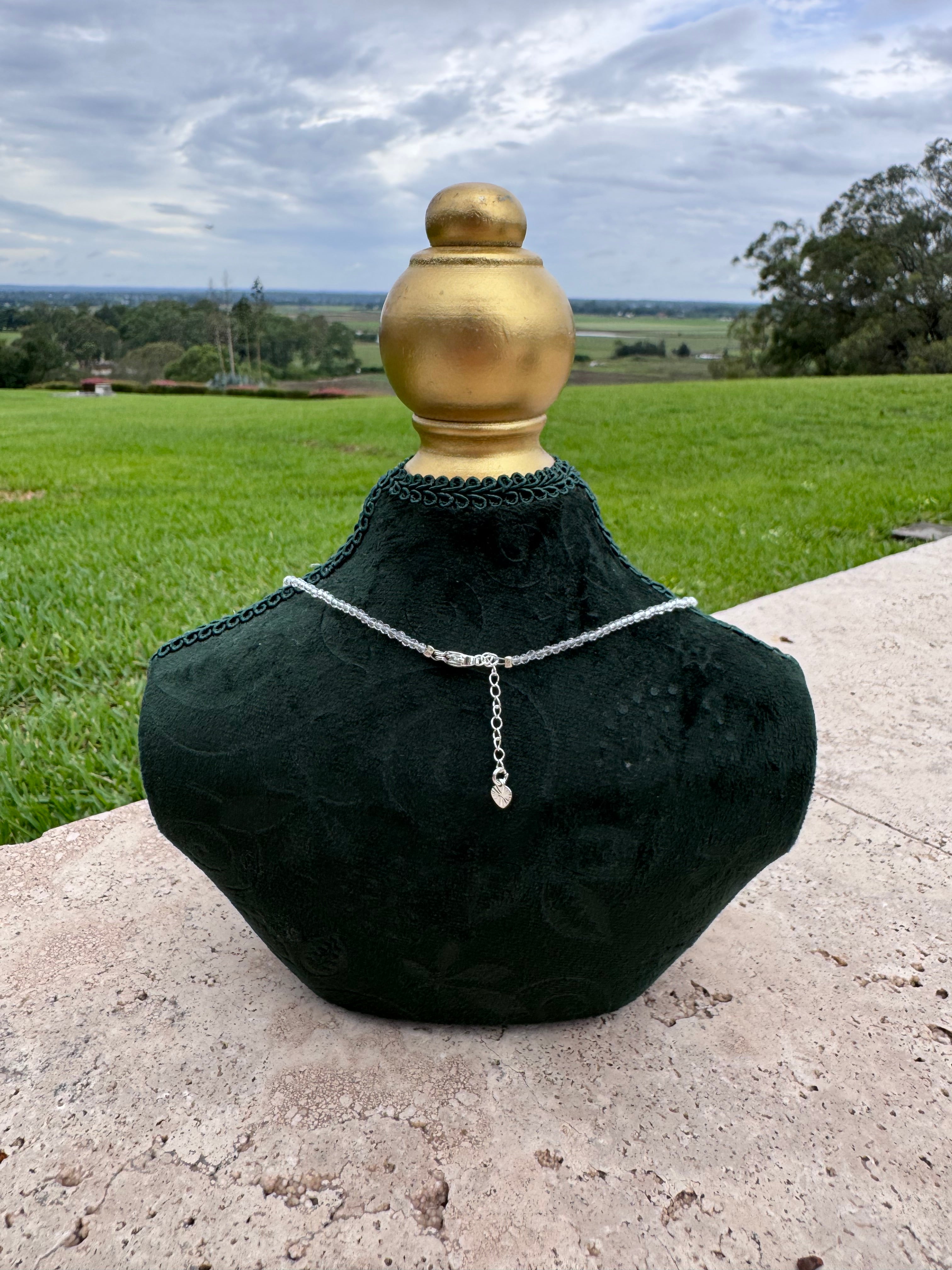 Jade & Clear Quartz Necklace