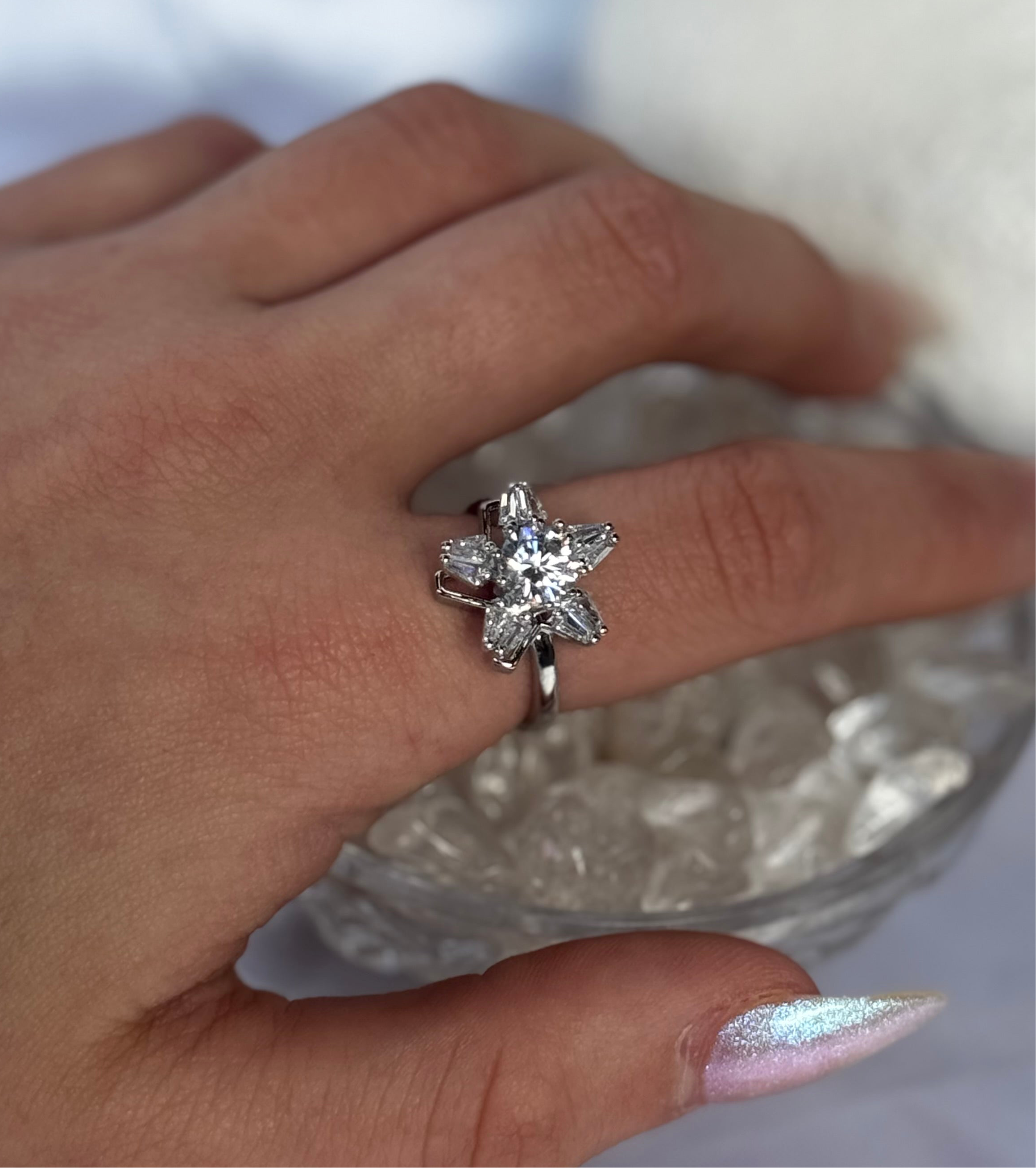 5 Star Zirconia Fidget Ring