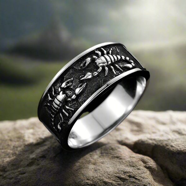 Gothic scorpion silver Ring