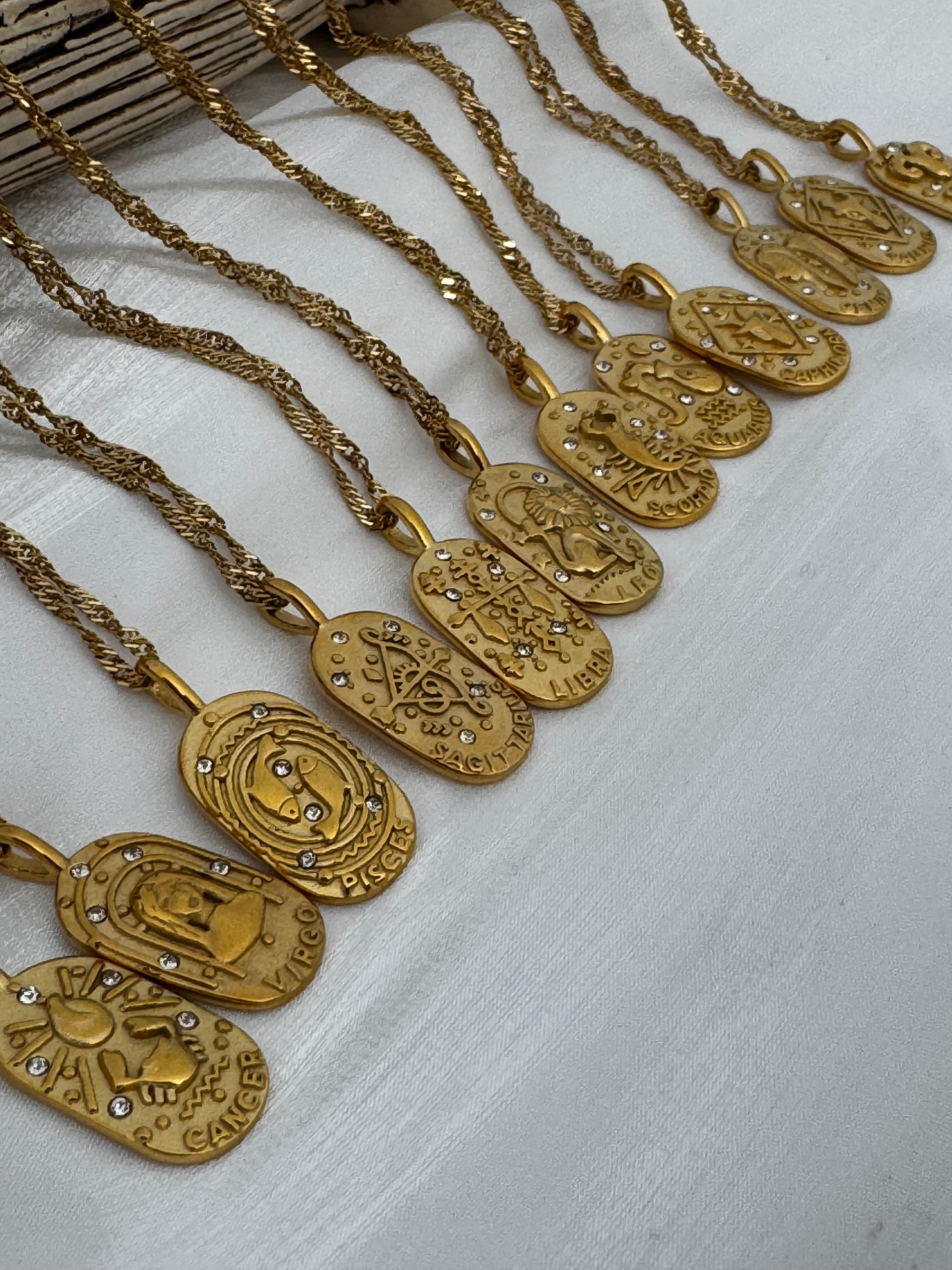 Zodiac Oval Necklaces