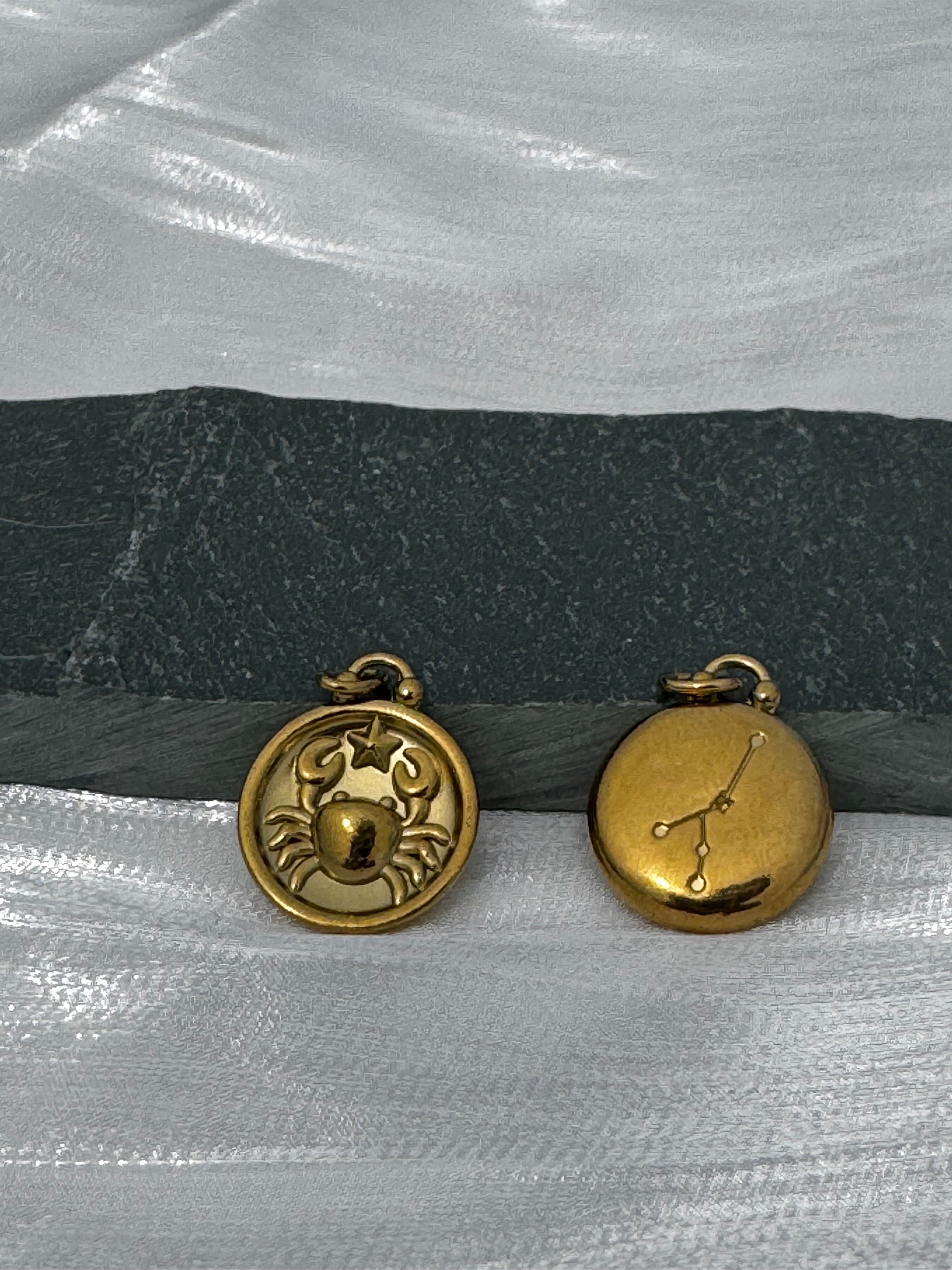 12 Gold Zodiac and Constellation Star sign Coin Necklace