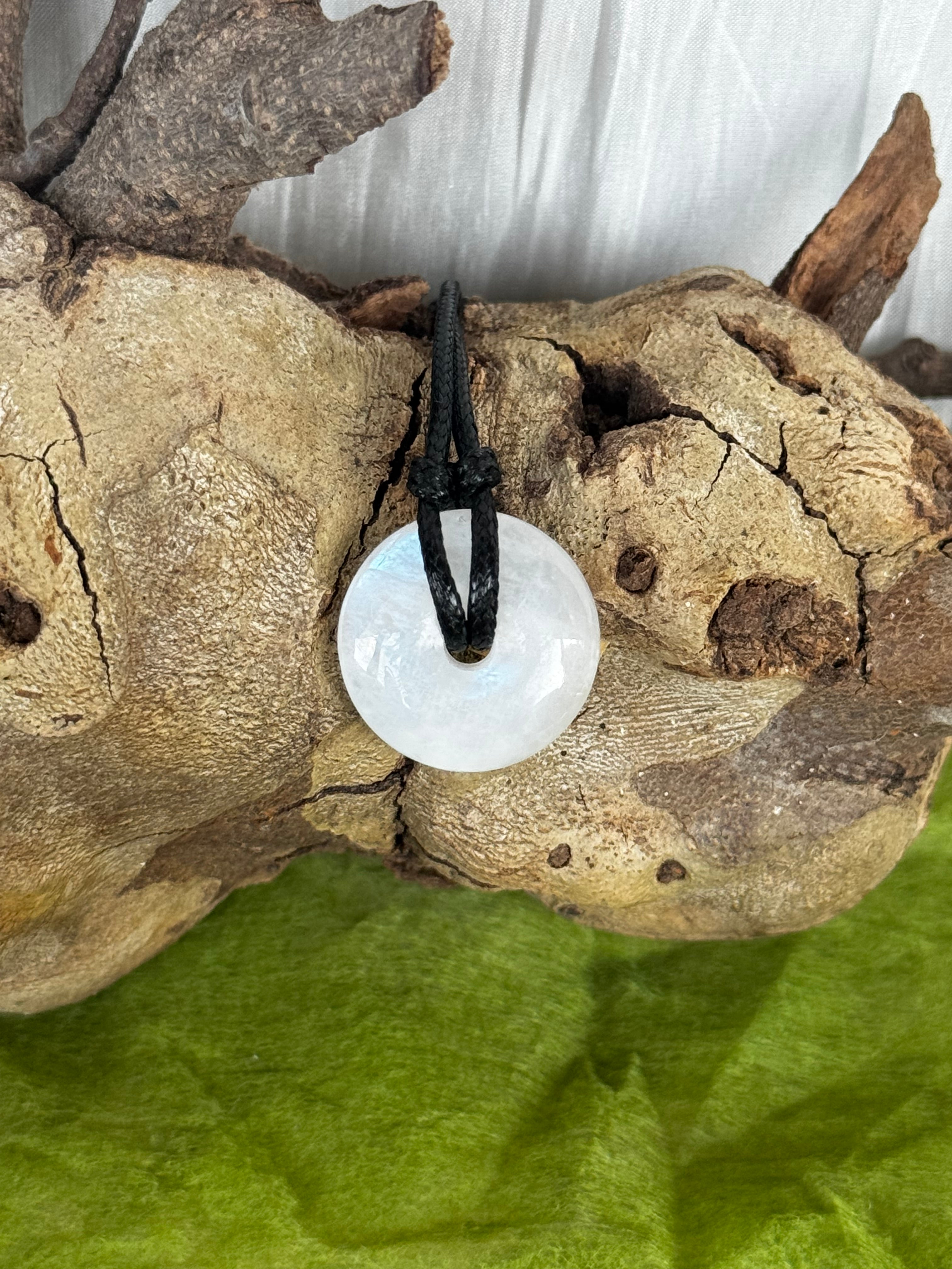 Moonstone Doughnut Pendant