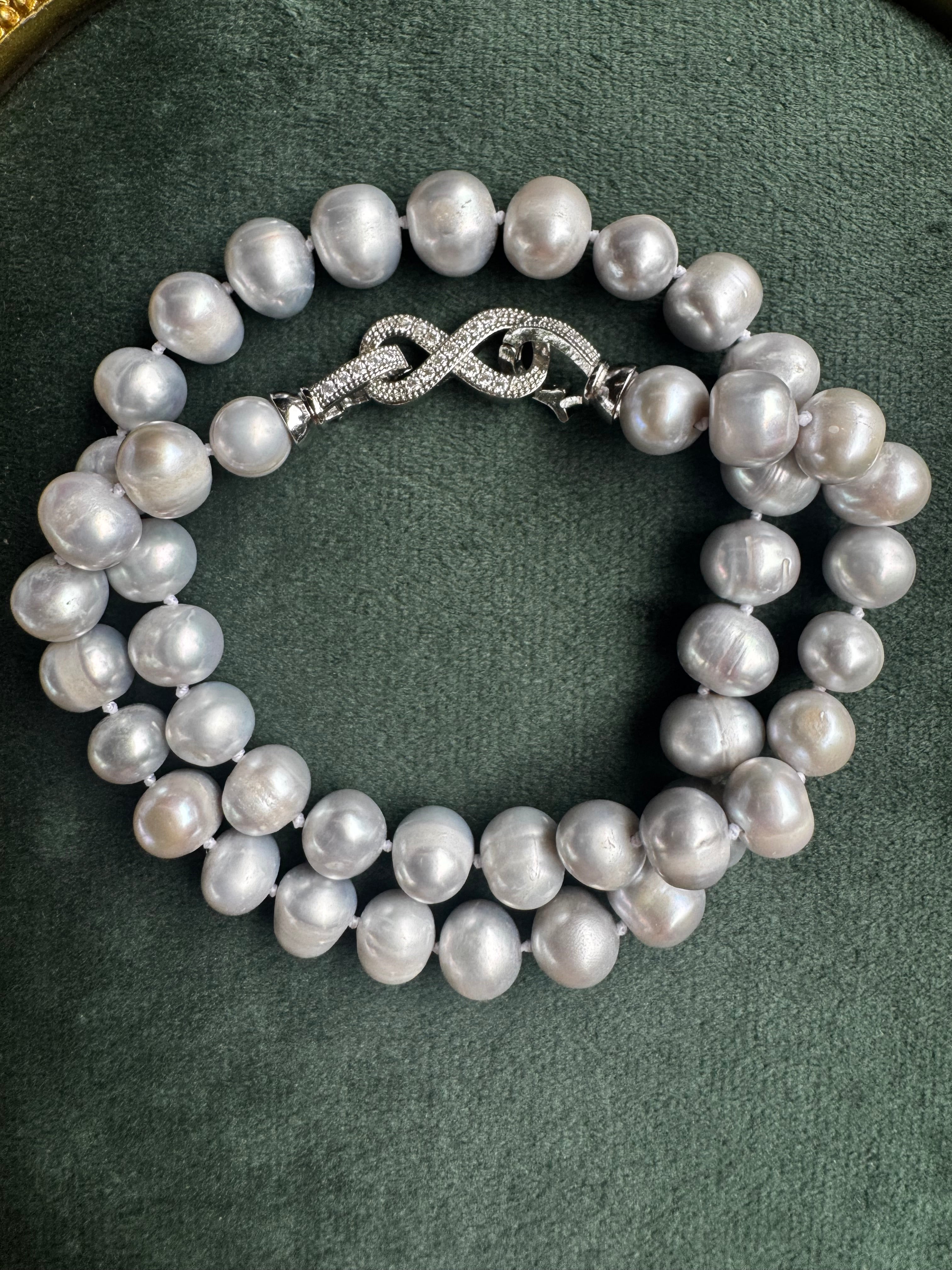 Grey Fresh Water Pearl Necklace