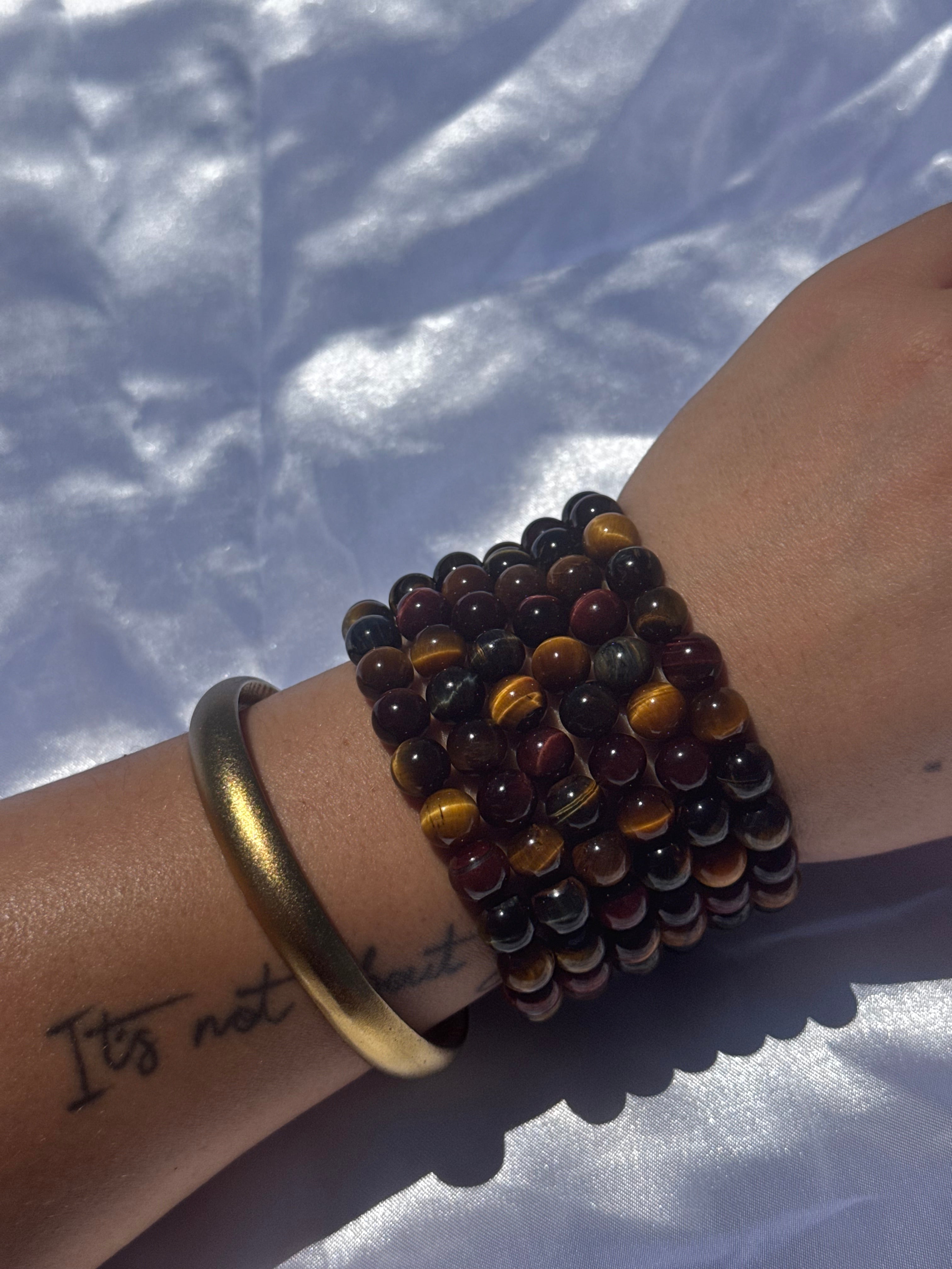 Multi Color Tiger Eyes Gemstone bracelet