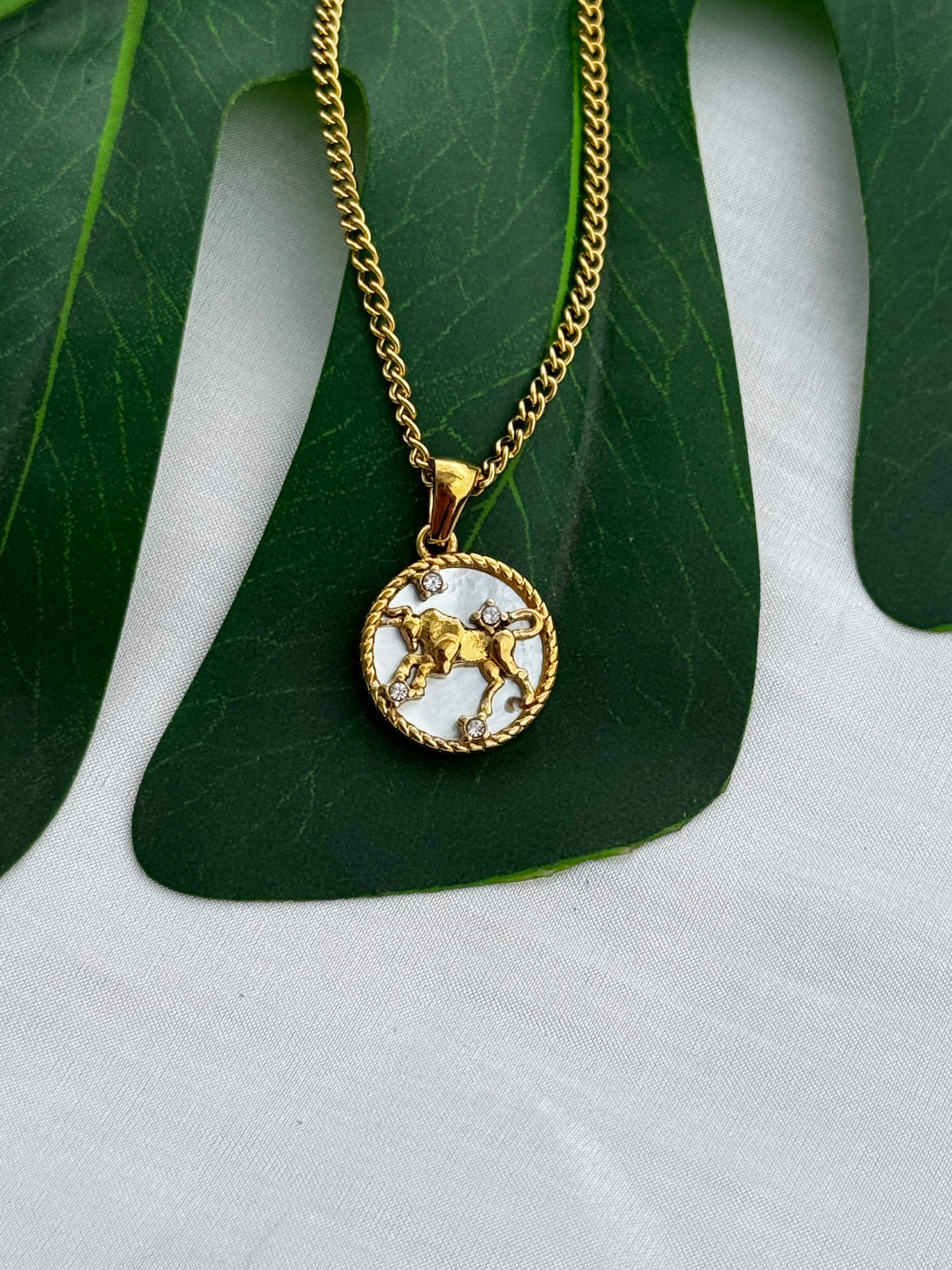 Mother Of Pearl Zodiac Necklaces