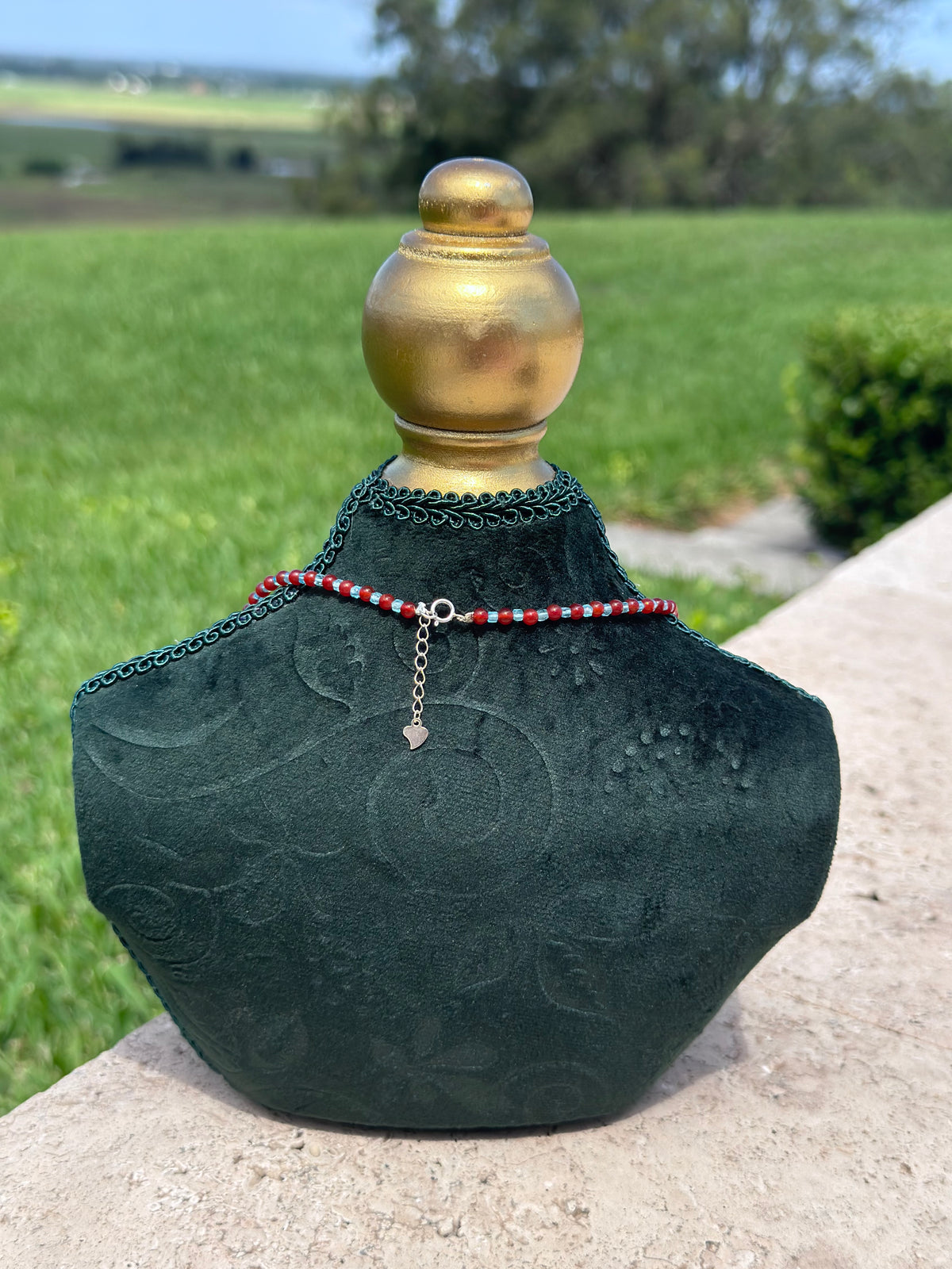 Aquamarine x Carnelian Necklace