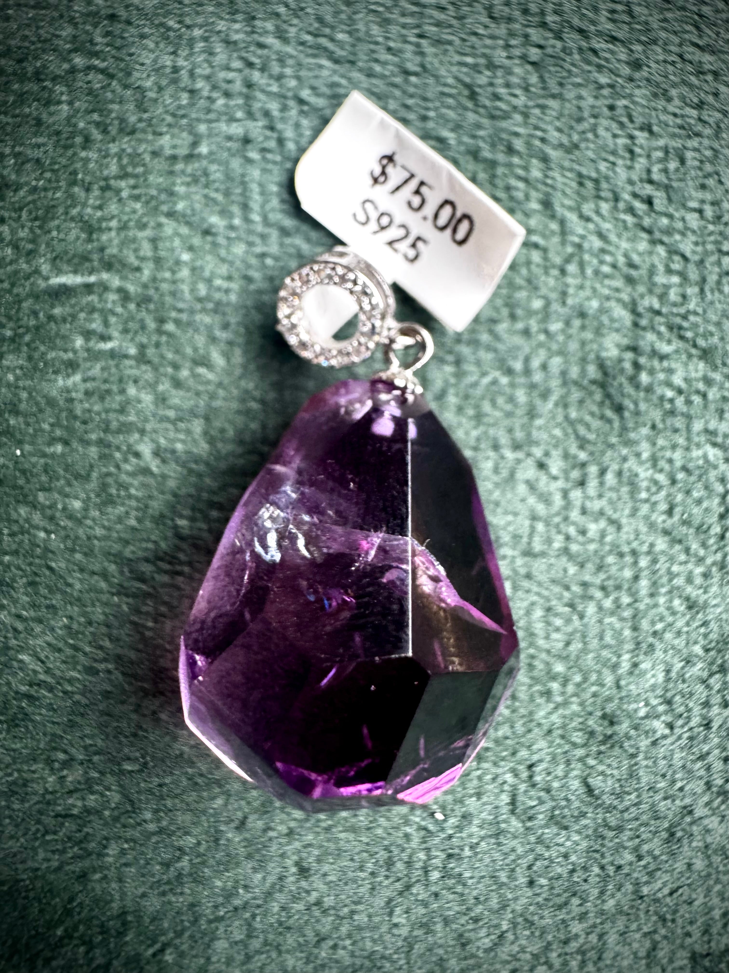 AA Grade Amethyst Pendant