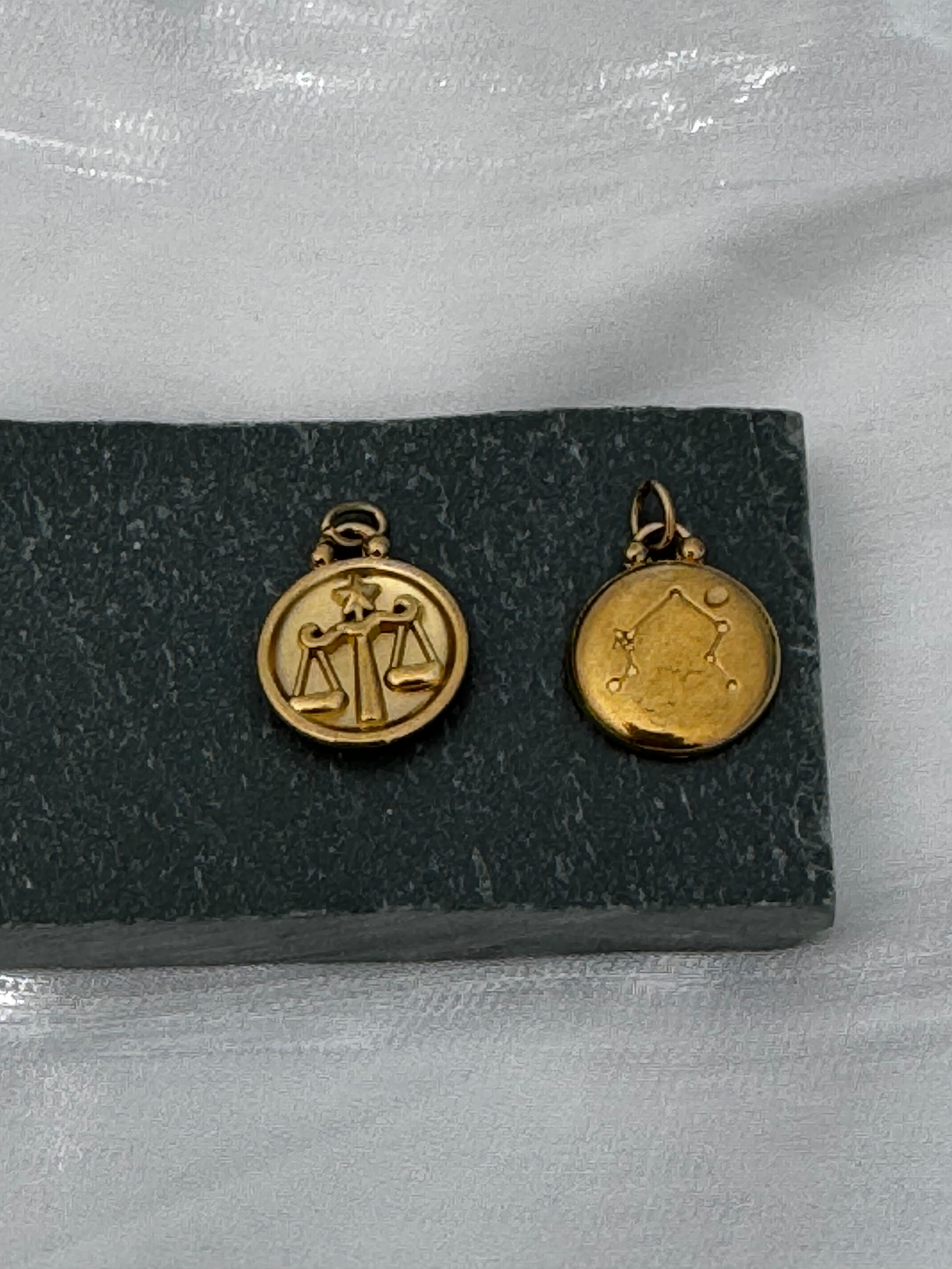 12 Gold Zodiac and Constellation Star sign Coin Necklace