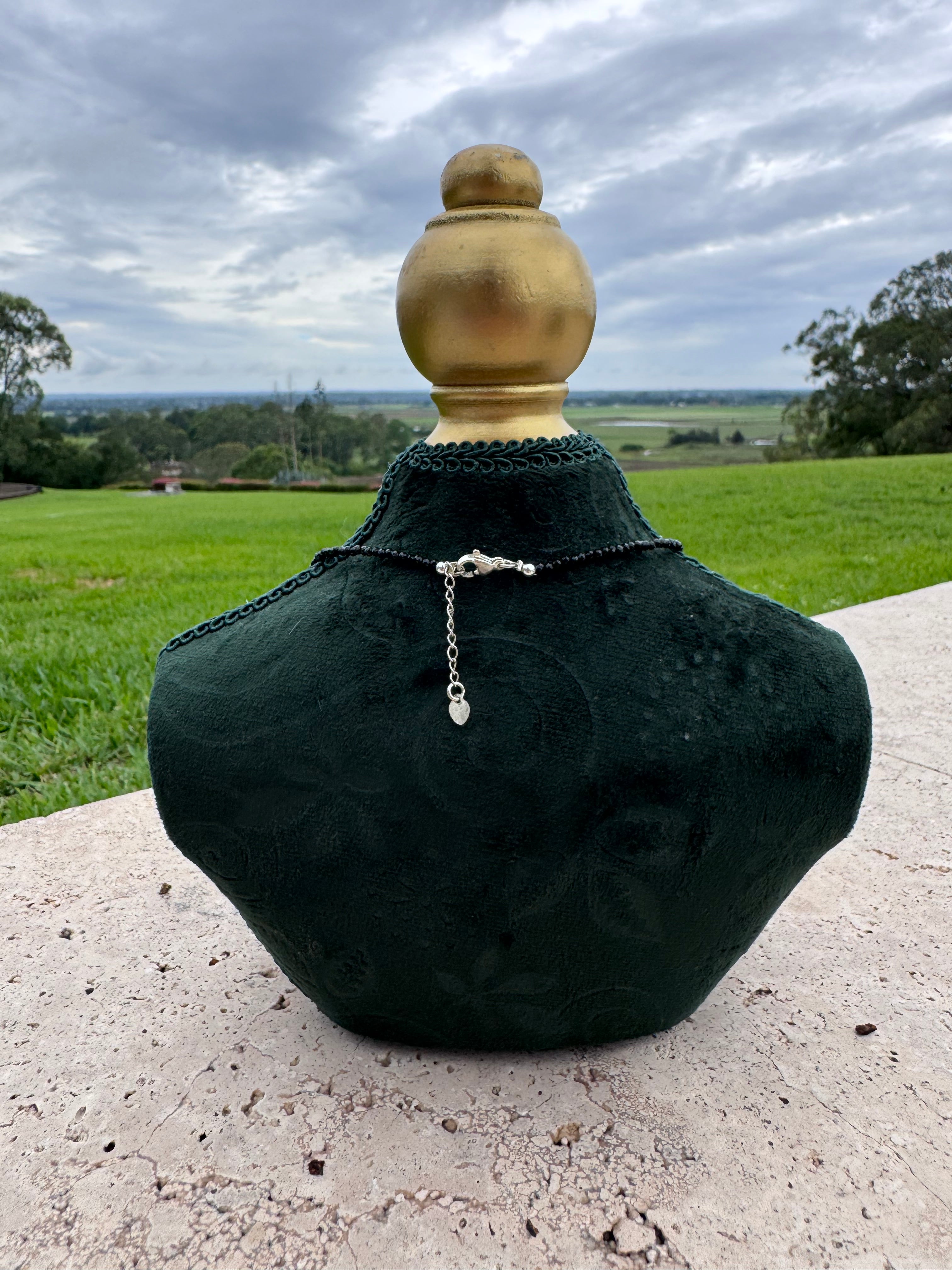 Malachite, Obsidian Necklace