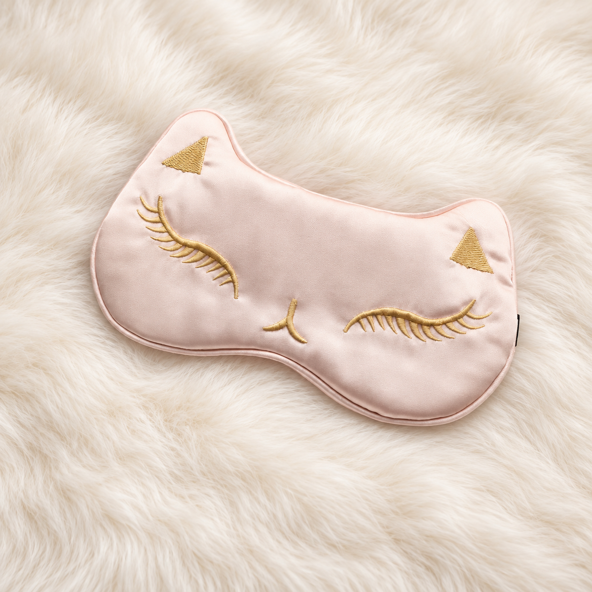 Silky Cat Face Mask soft Pink color
