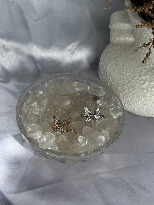 Silver / Gold Butterfly Fidget Ring