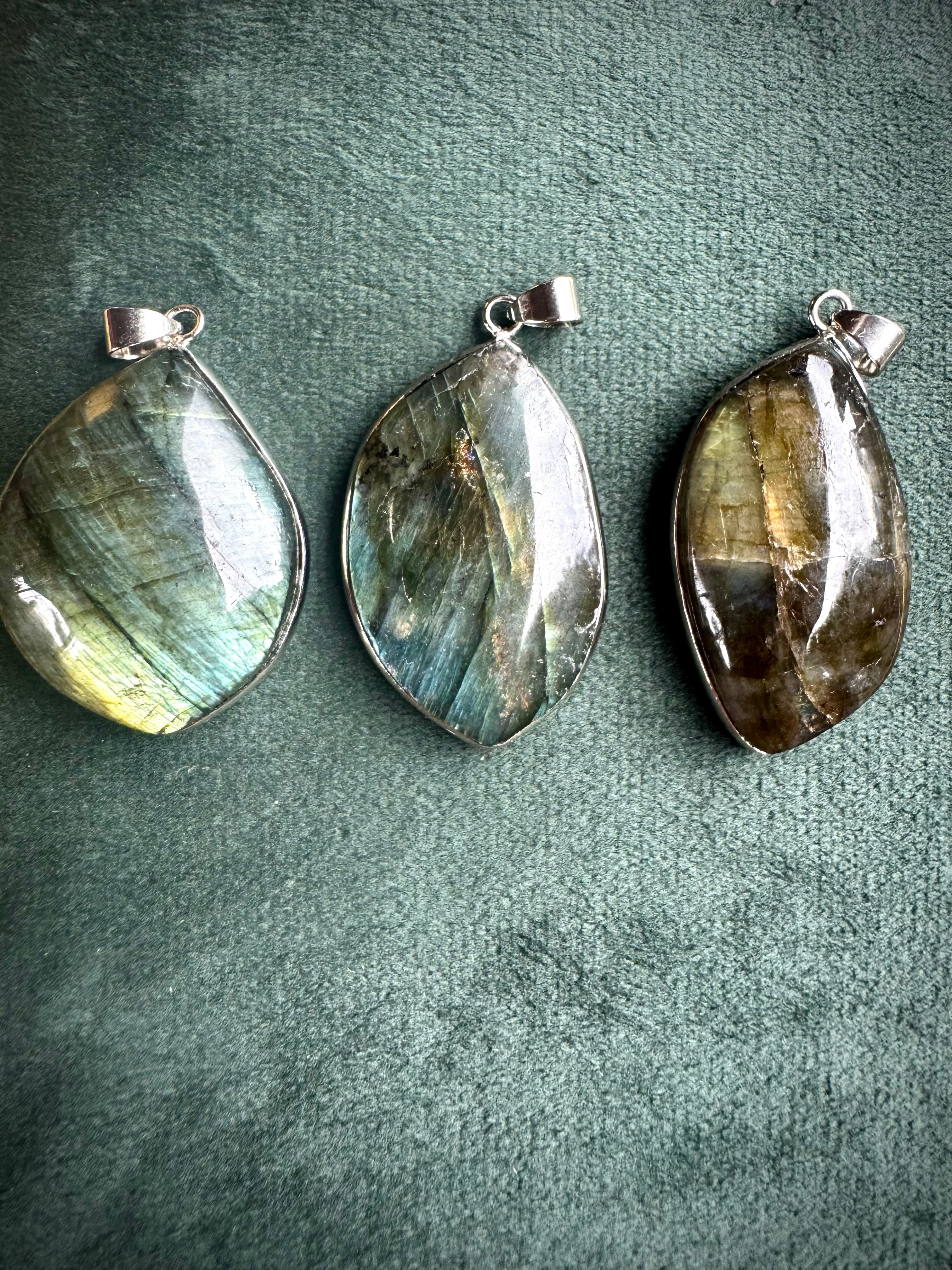 Flashy Labradorite Pendants