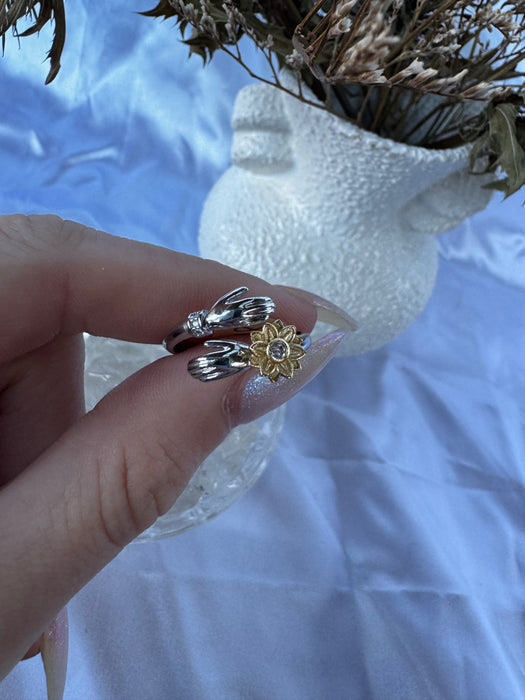 Gold/Silver Hug fidget ring