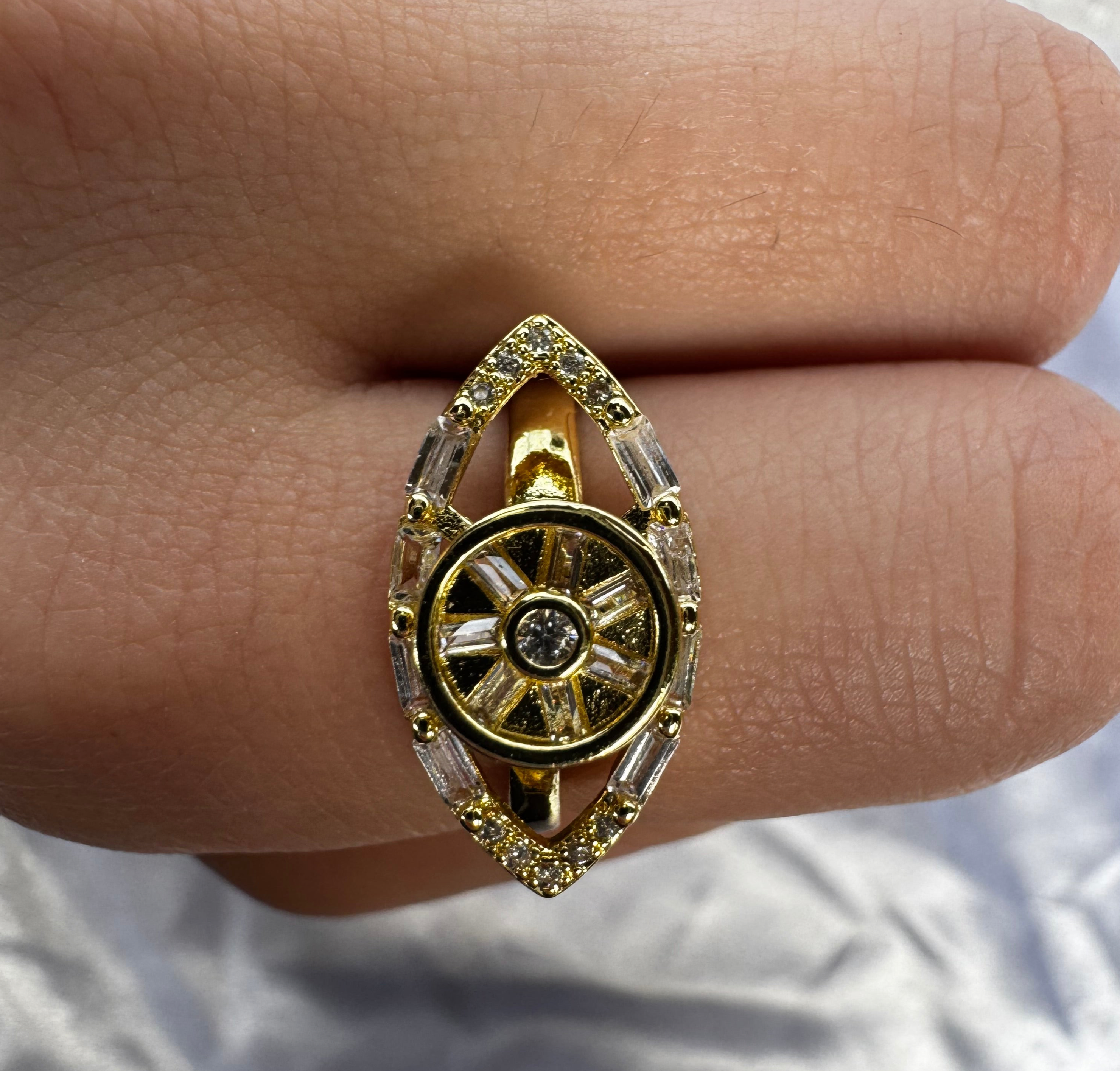 Gold Evil Eye Fidget Ring