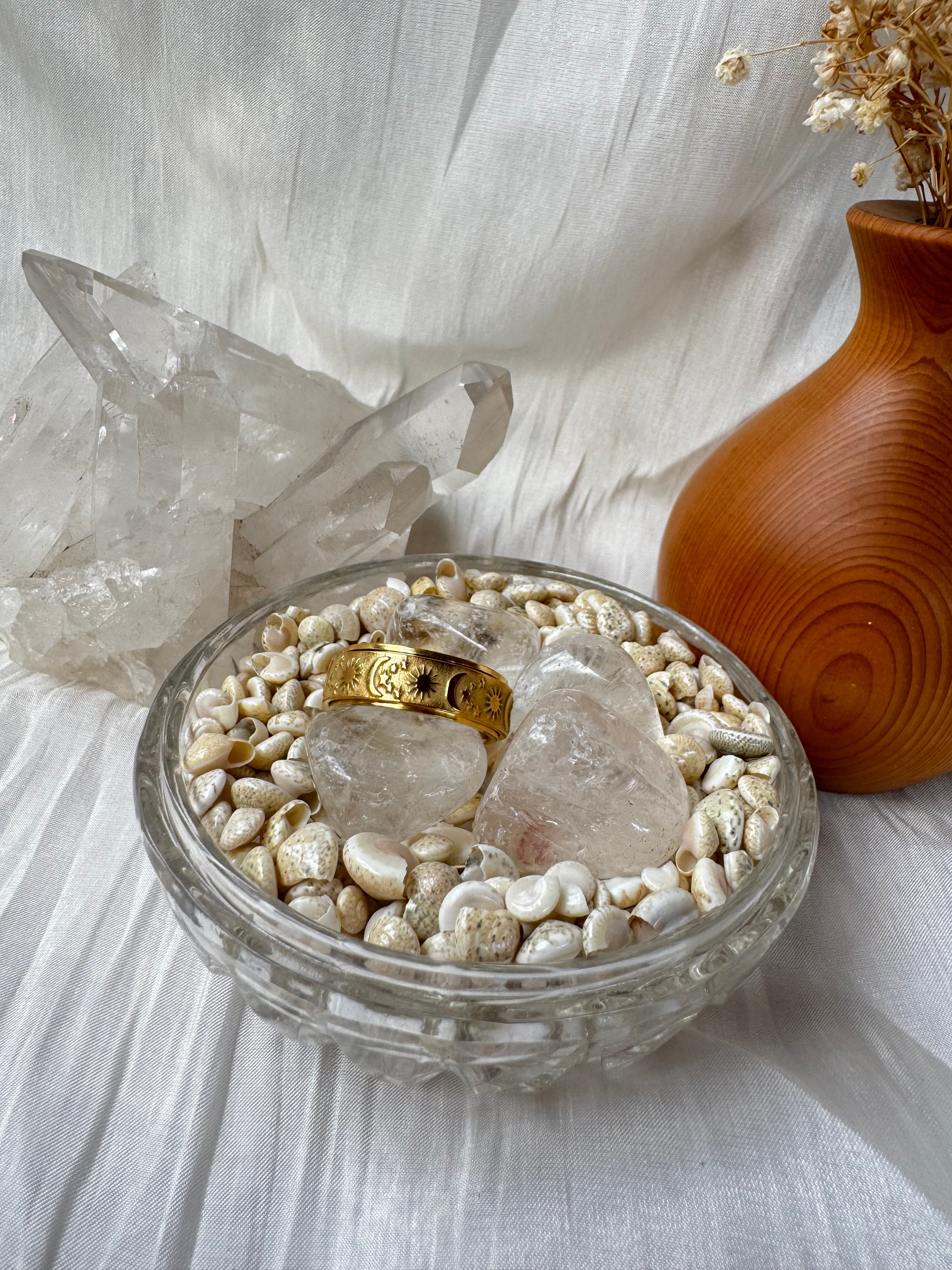 Star Moon Sun Fidget Ring - Gold Silver