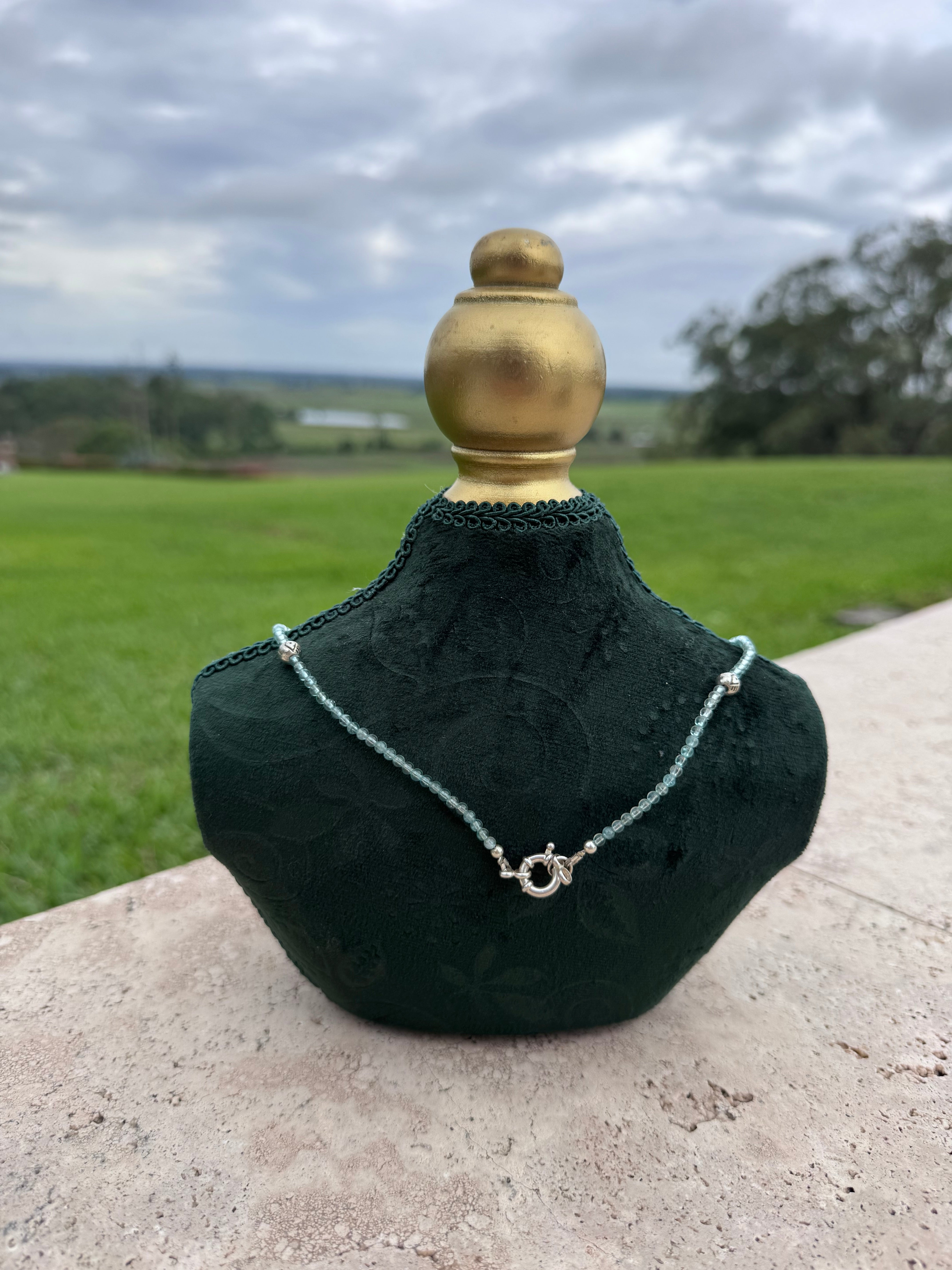 Aquamarine Teddy Necklace