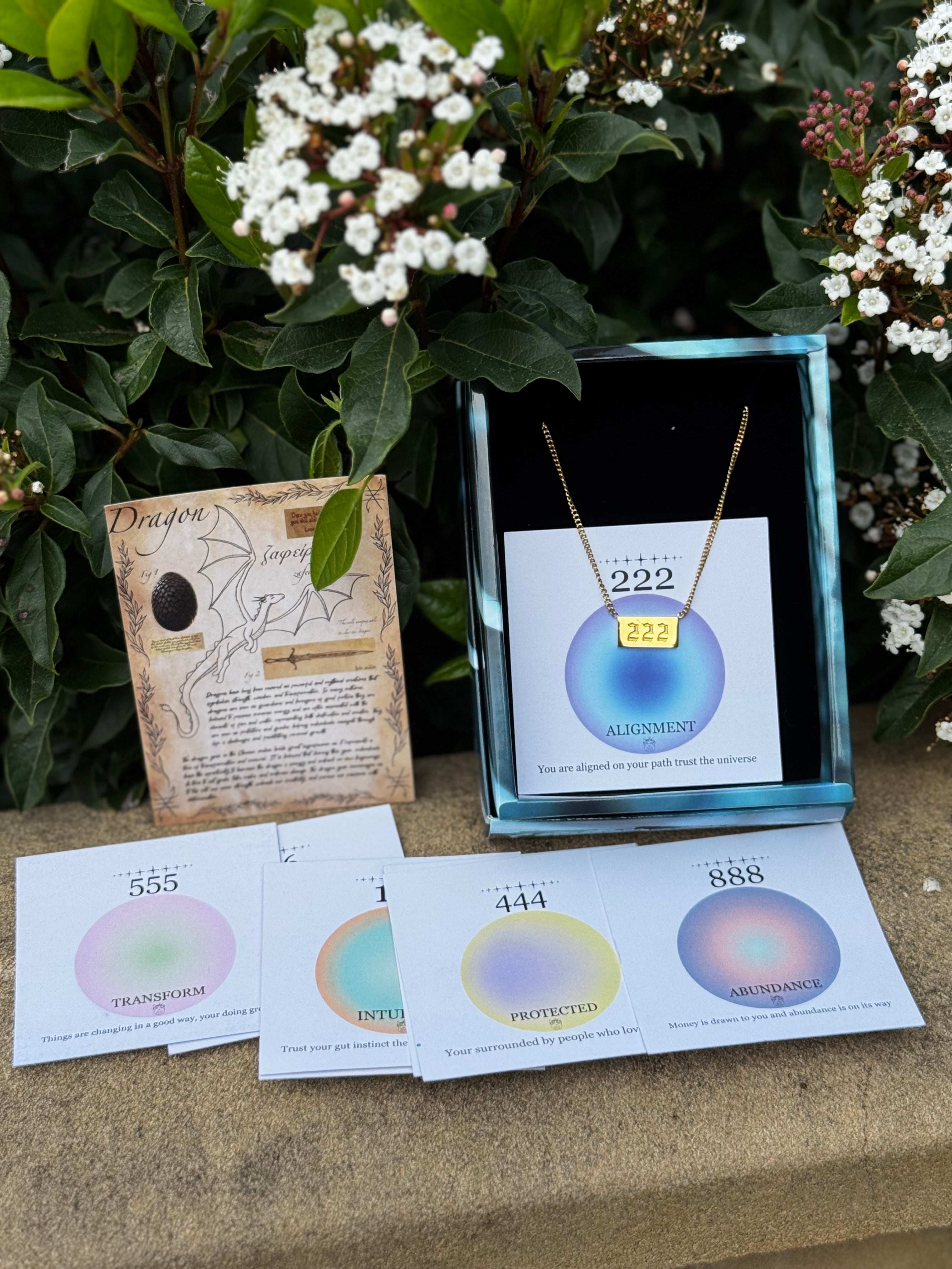 Trident the Dragon + angel number necklace