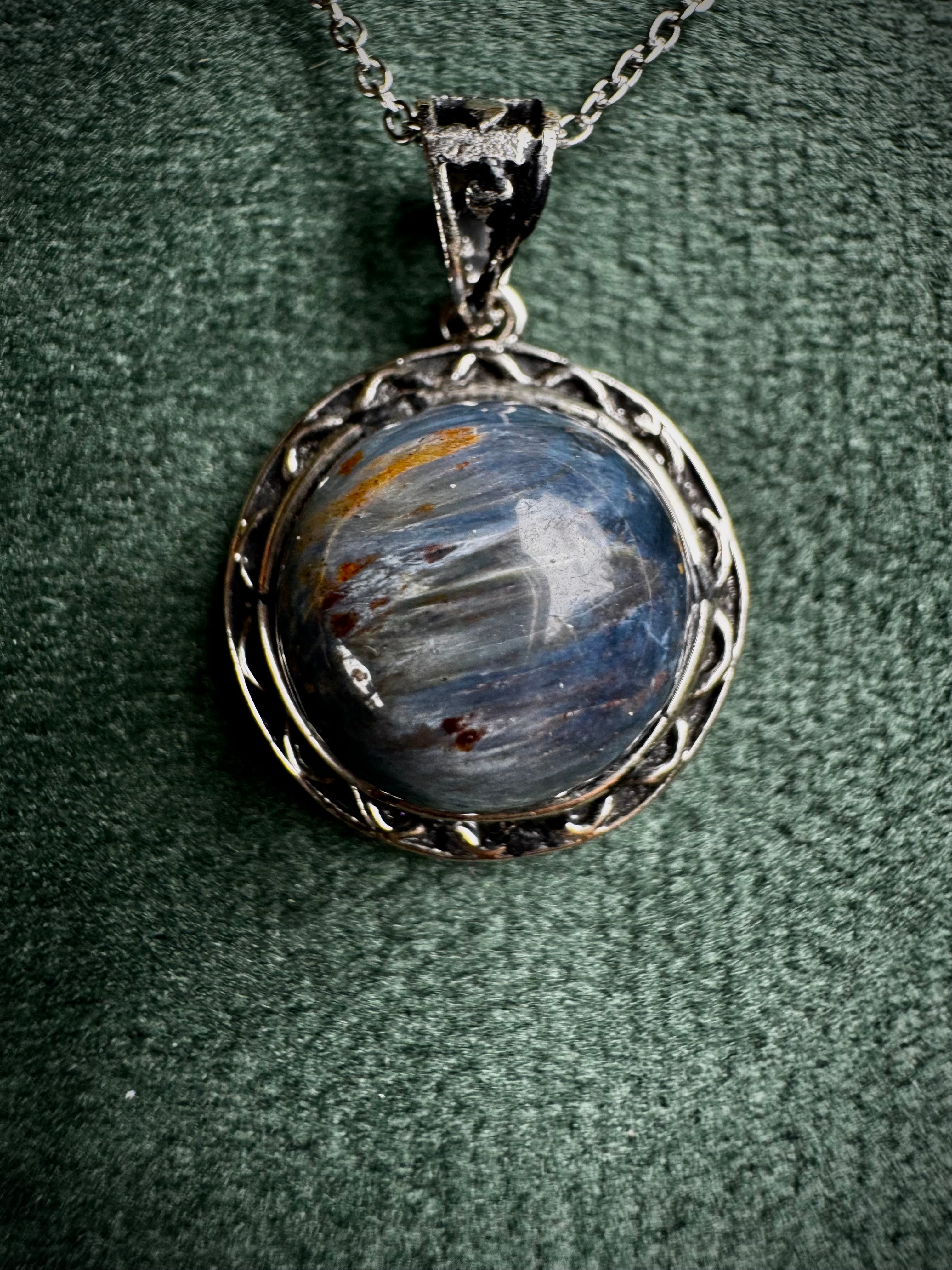 Round Pietersite pendant