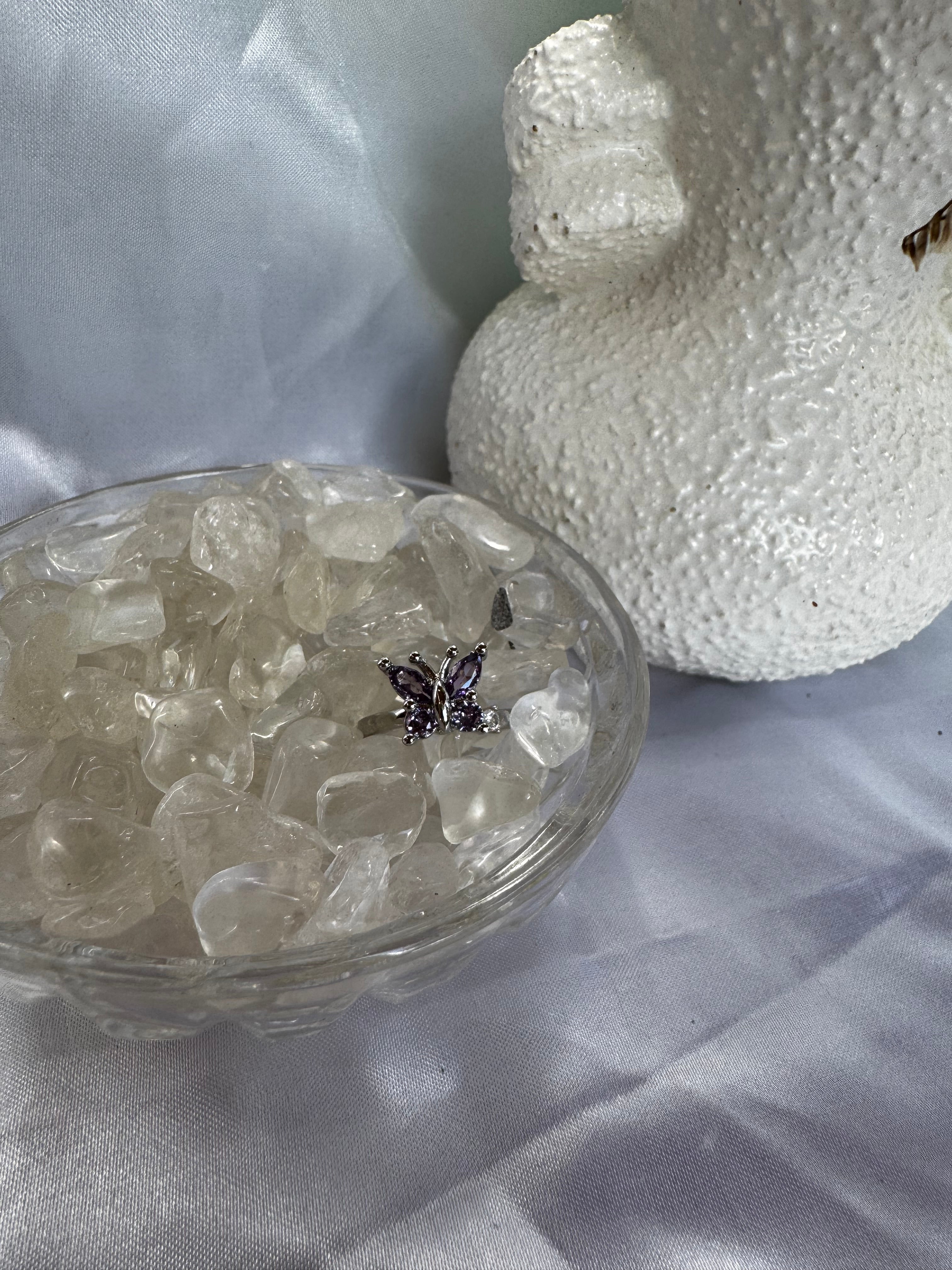 Silver/Gold Butterfly Fidget Ring